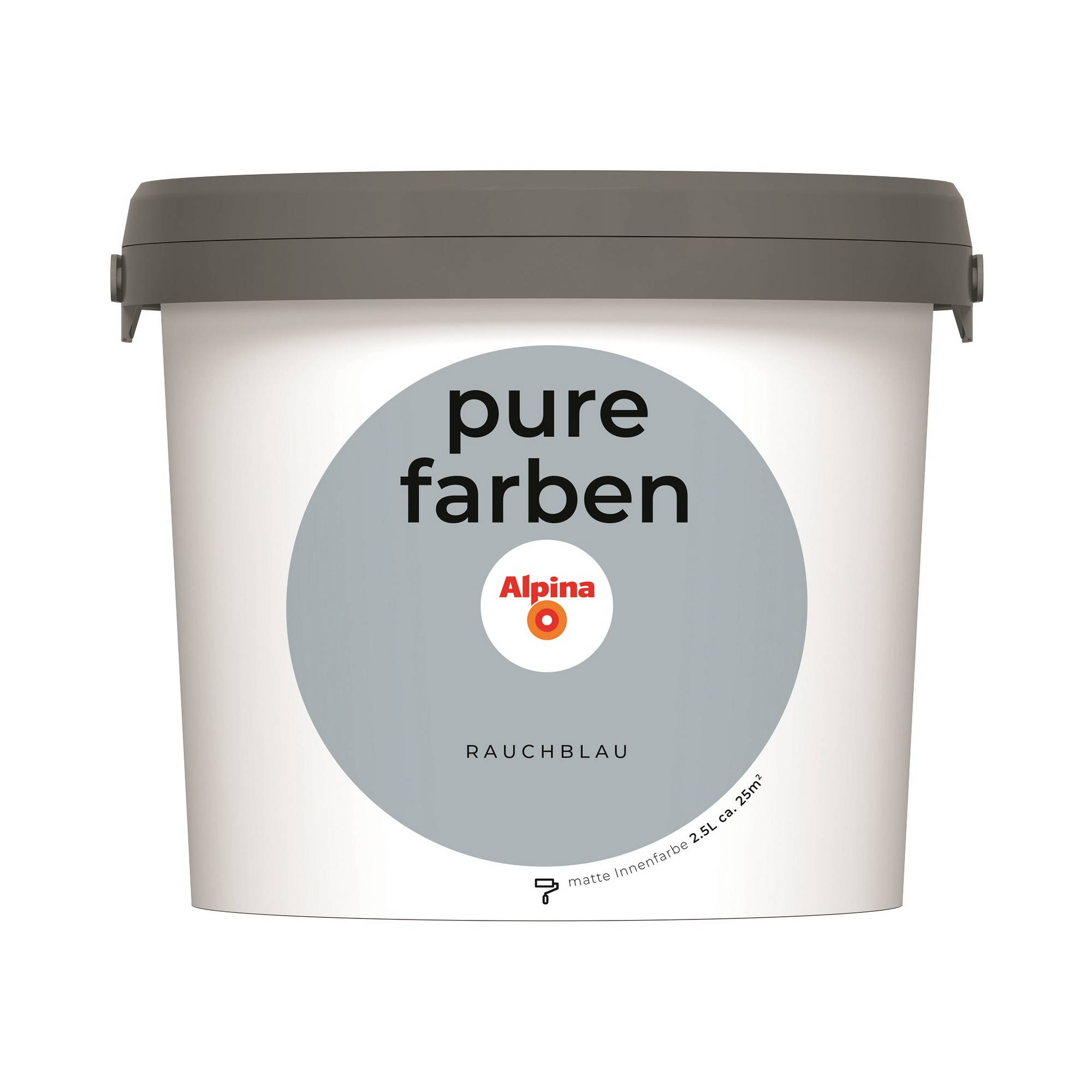 Alpina Wandfarbe 'pure farben' rauchblau matt 2,5 l