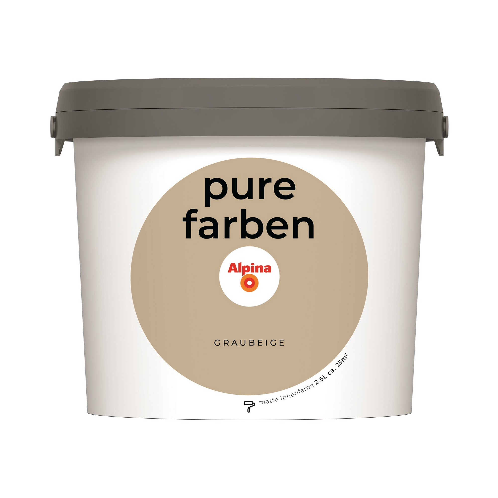 Alpina Wandfarbe 'pure farben' graubeige matt 2,5 l