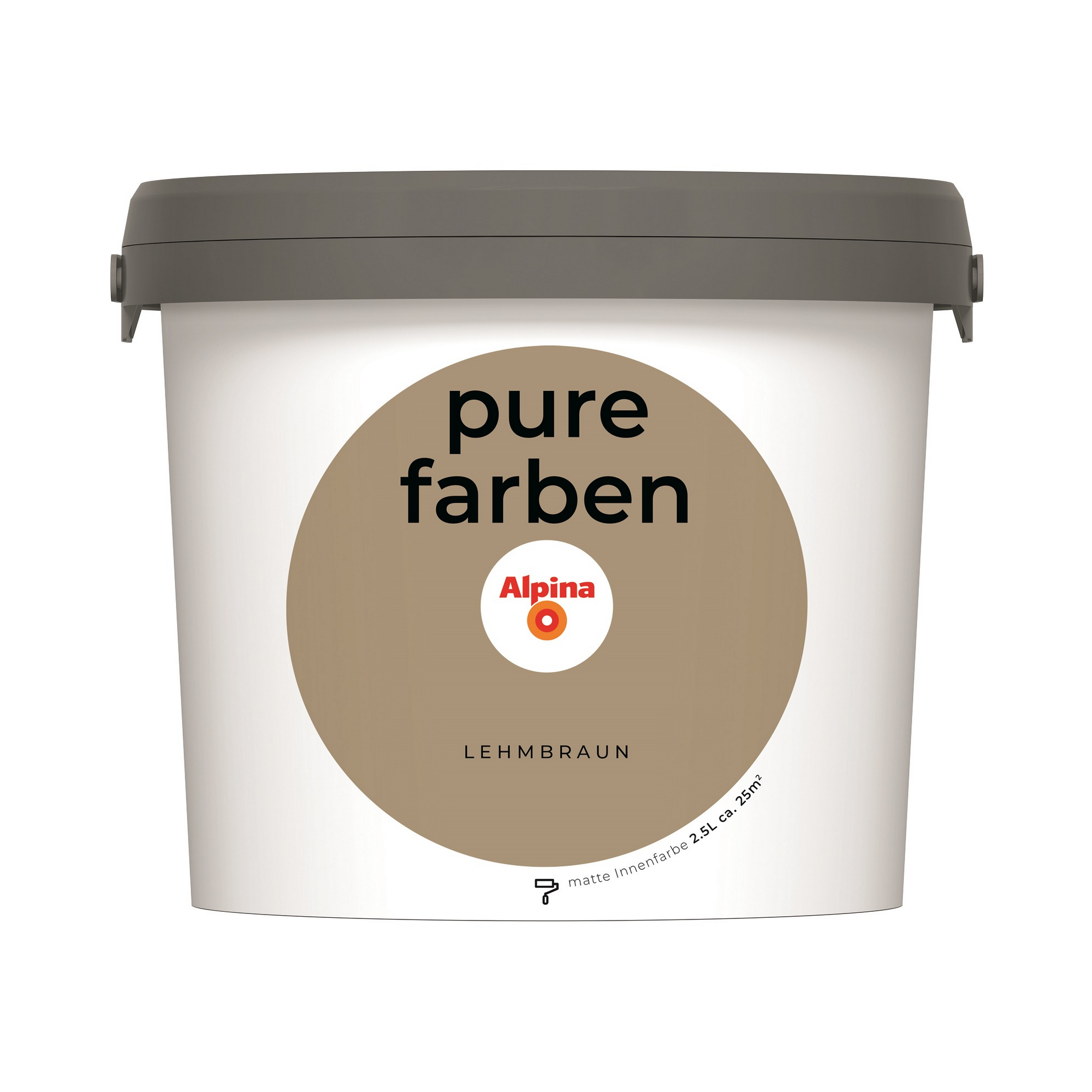 Alpina Wandfarbe 'pure farben' lehmbraun matt 2,5 l