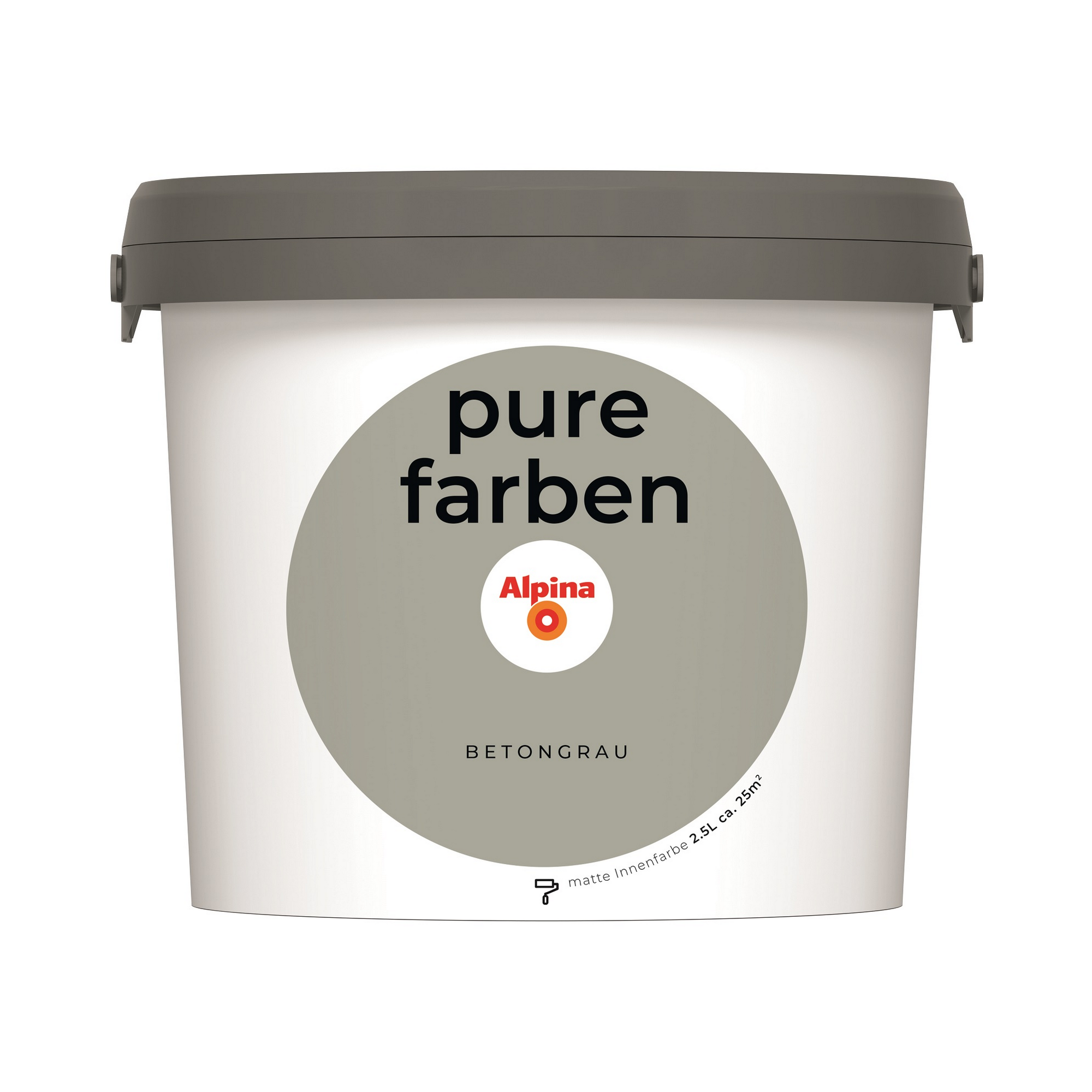 Alpina Wandfarbe 'pure farben' betongrau matt 2,5 l