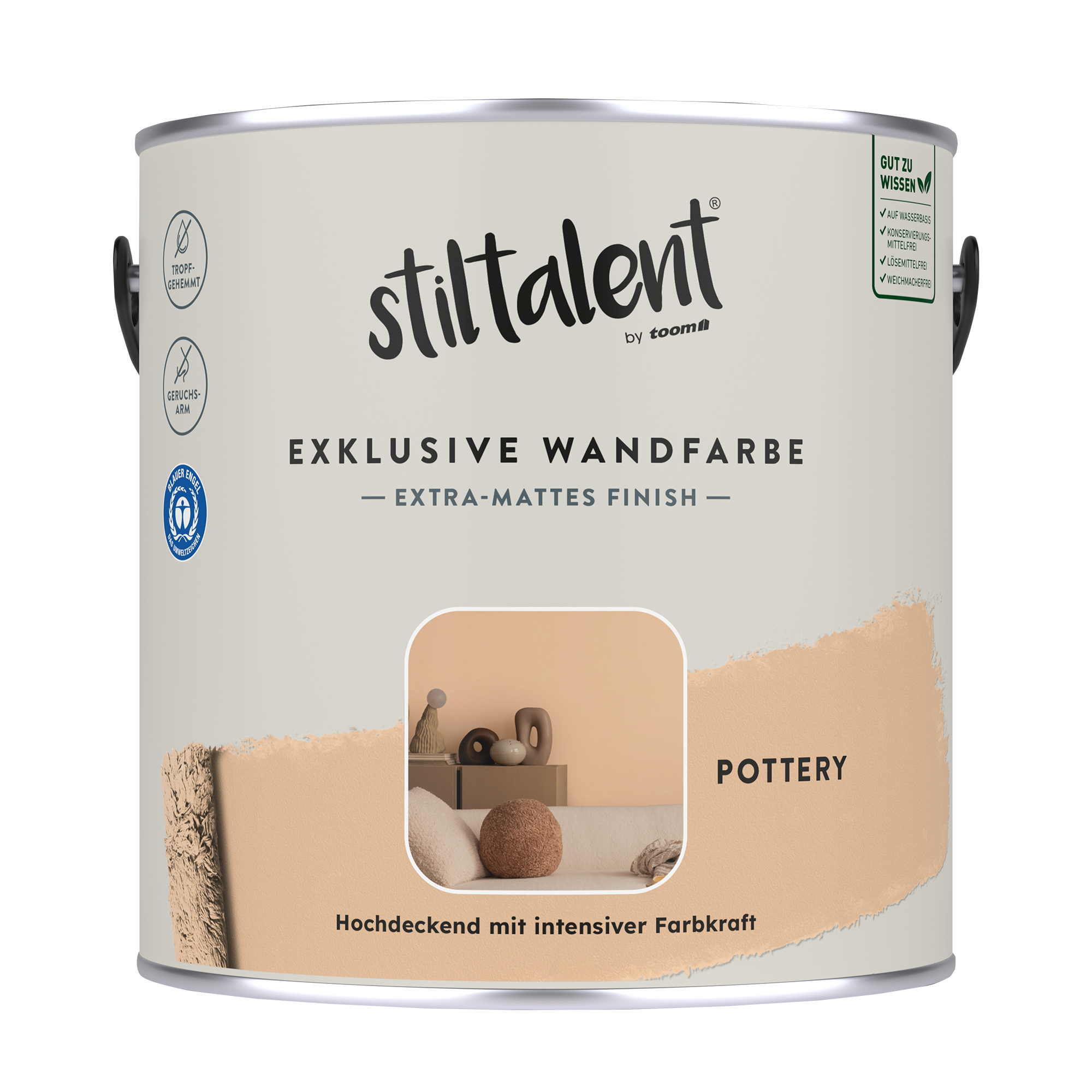 Stiltalent Wandfarbe 'pottery' matt 2,5 l