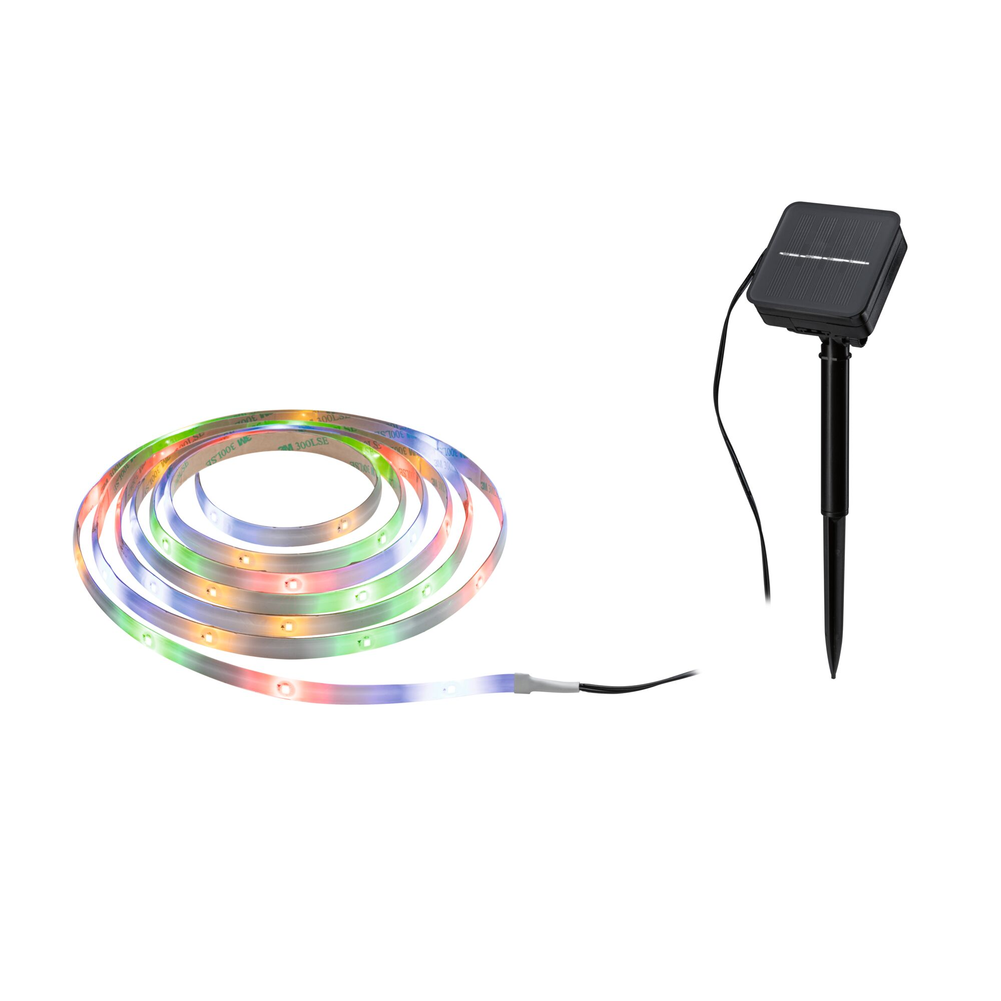 Paulmann LED-Strip 'Solar RGB' 3 m, 0,3 W, inklusive Dämmerungssensor und Akku schwarz
