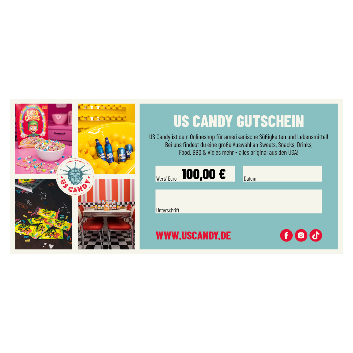 US Candy Gutschein 100,00 Euro