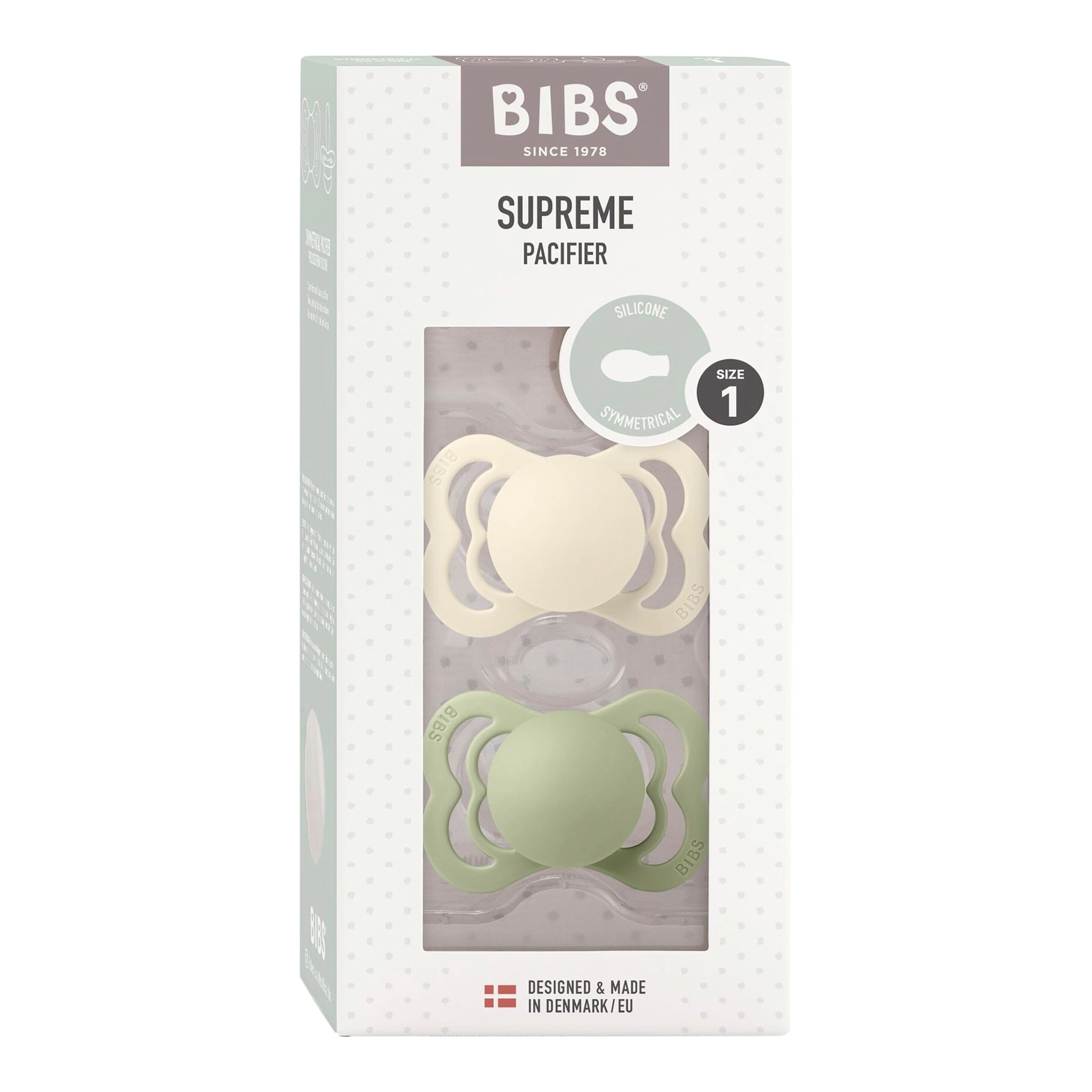 Bibs 2er-Pack Supreme Schnuller Silikon, 0-6M