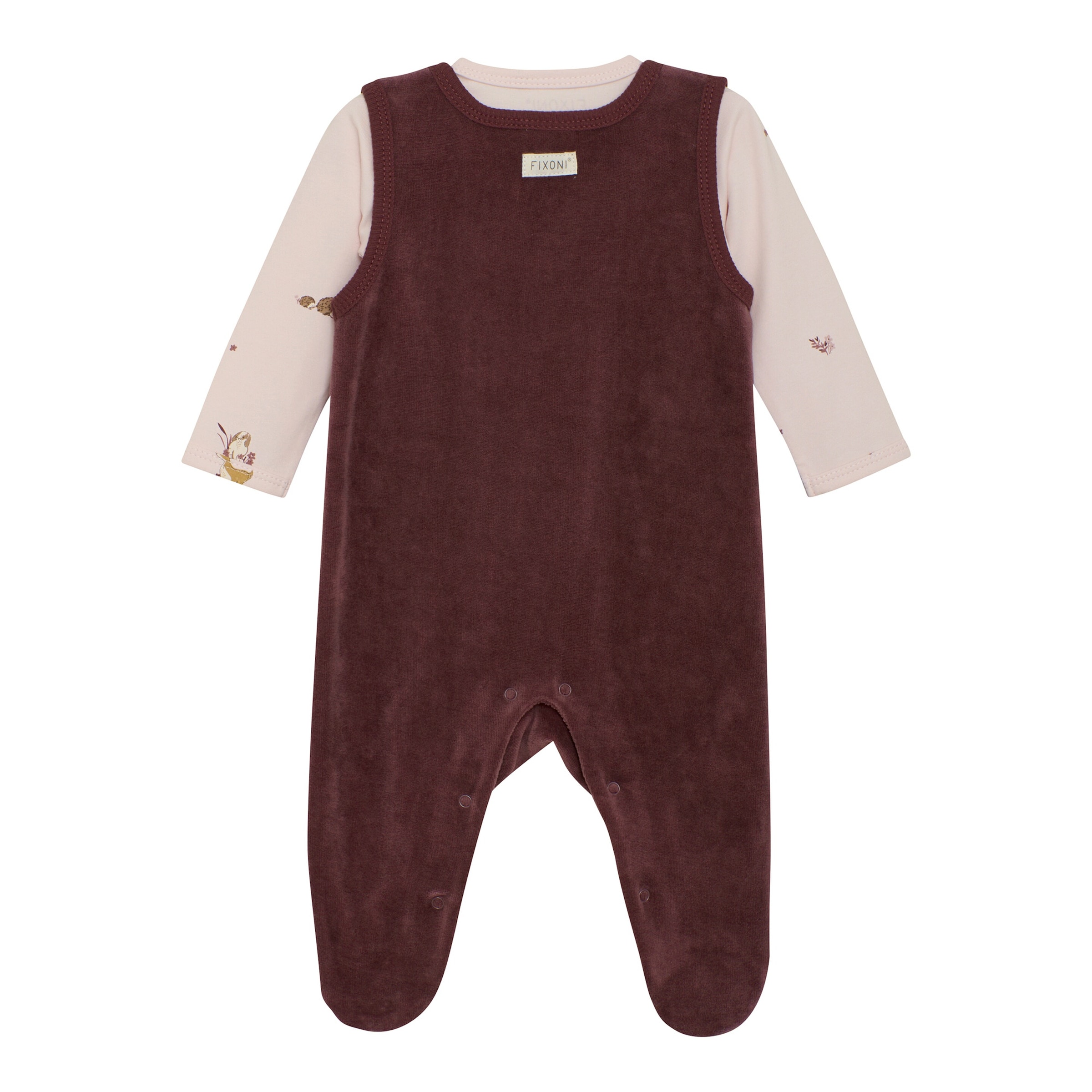 Fixoni Nicki-Strampler-Set mit Body Blumen