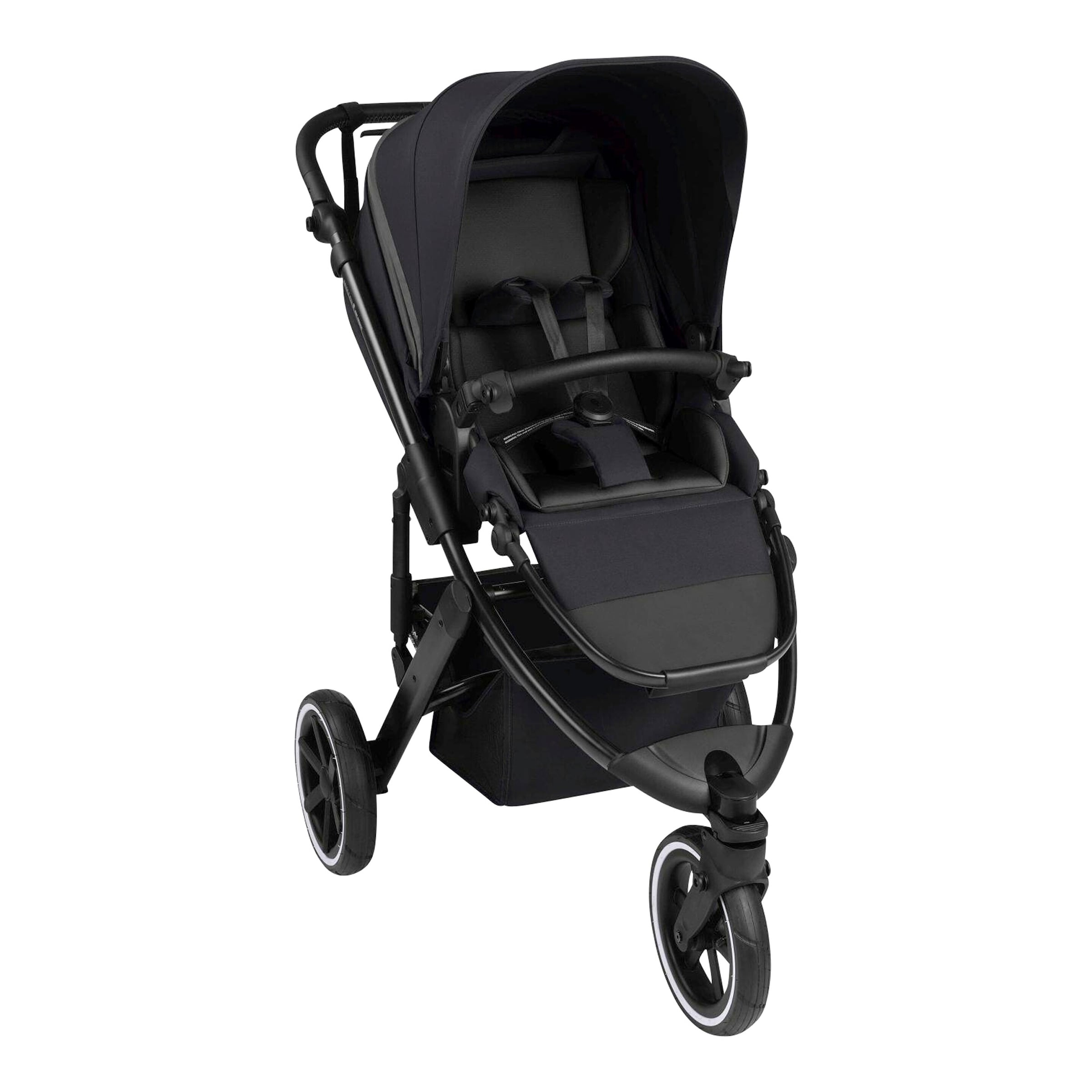 Abc Design Kombikinderwagen Salsa 5 Run Trio-Set inkl. Wickeltasche, Sonnenschirm, Regenschutz und Becherhalter schwarz