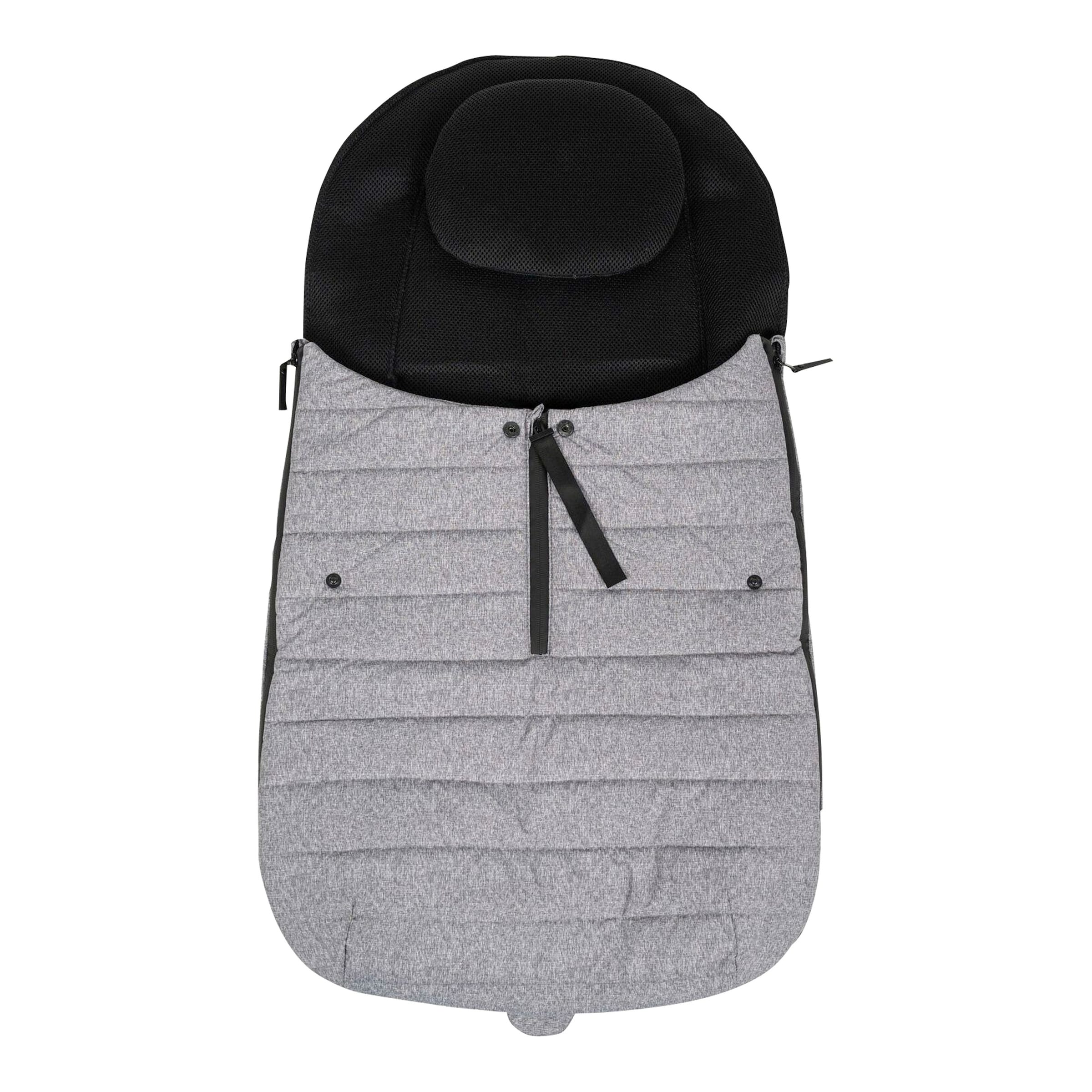 Altabebe Übergangsfußsack mit Kopfkissen für Buggys grau