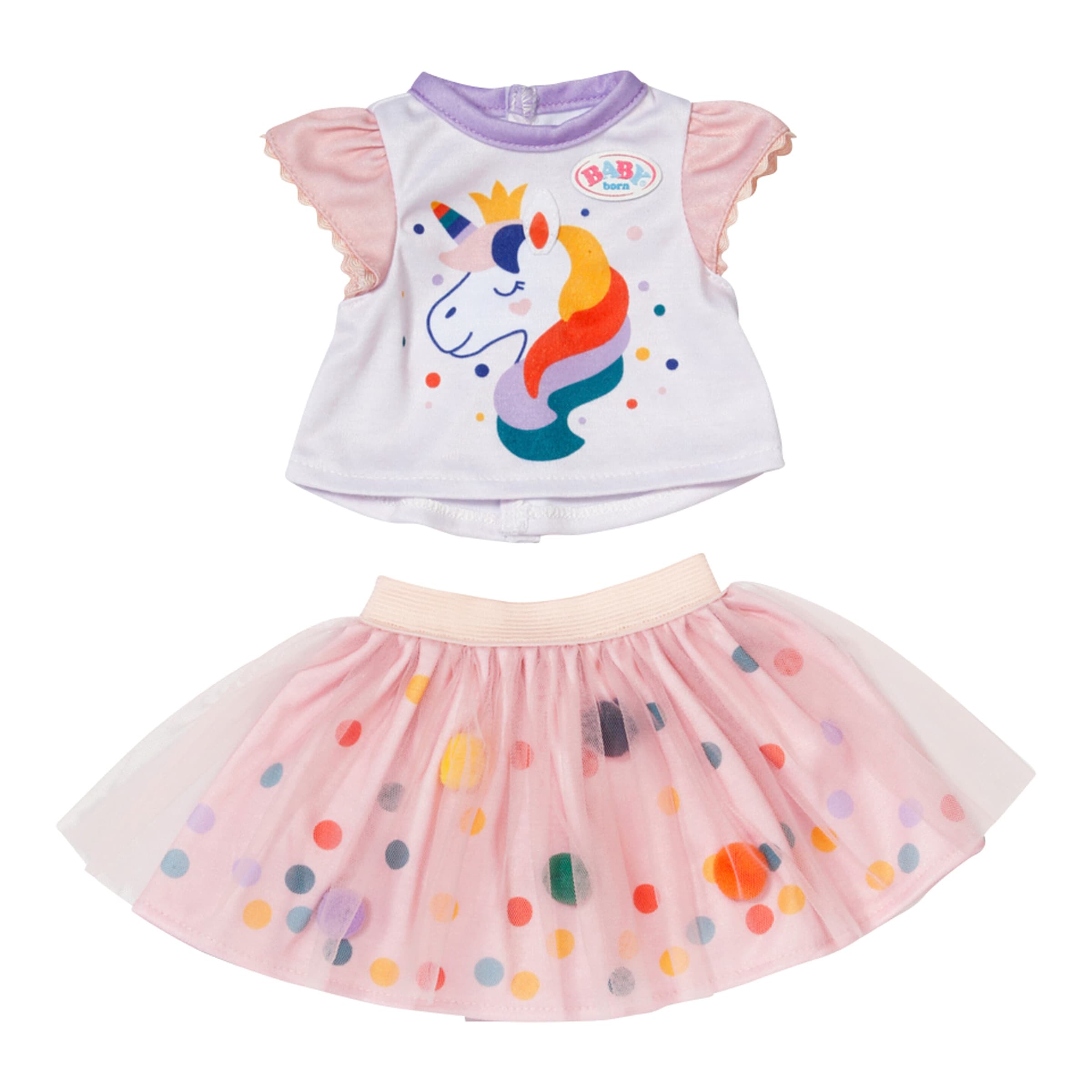 Zapf Creation Baby Born Puppen Outfit Einhornkleid mit Tutu 43cm