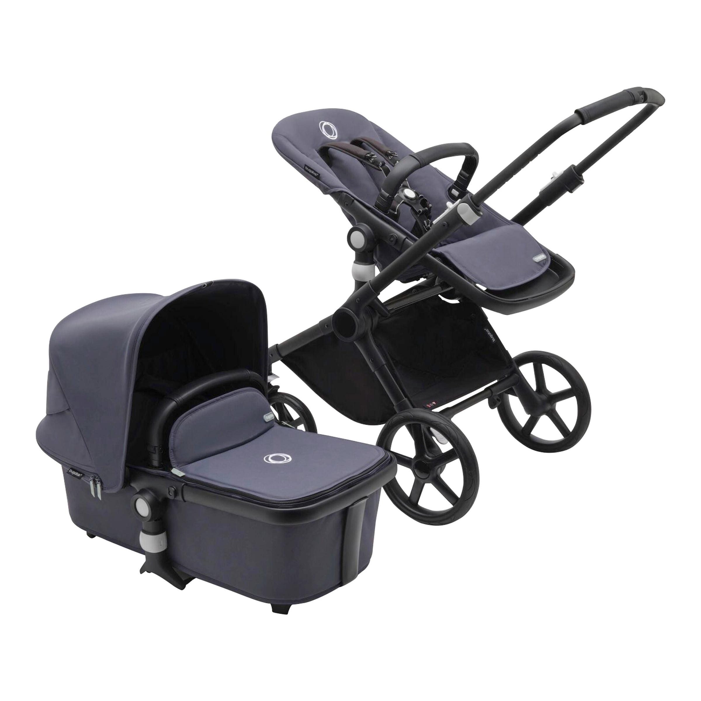 Bugaboo Fox Cub Kombikinderwagen Travel-Set inkl. Babyschale Otter, Isofix-Basis 360 Base und Adapter blau