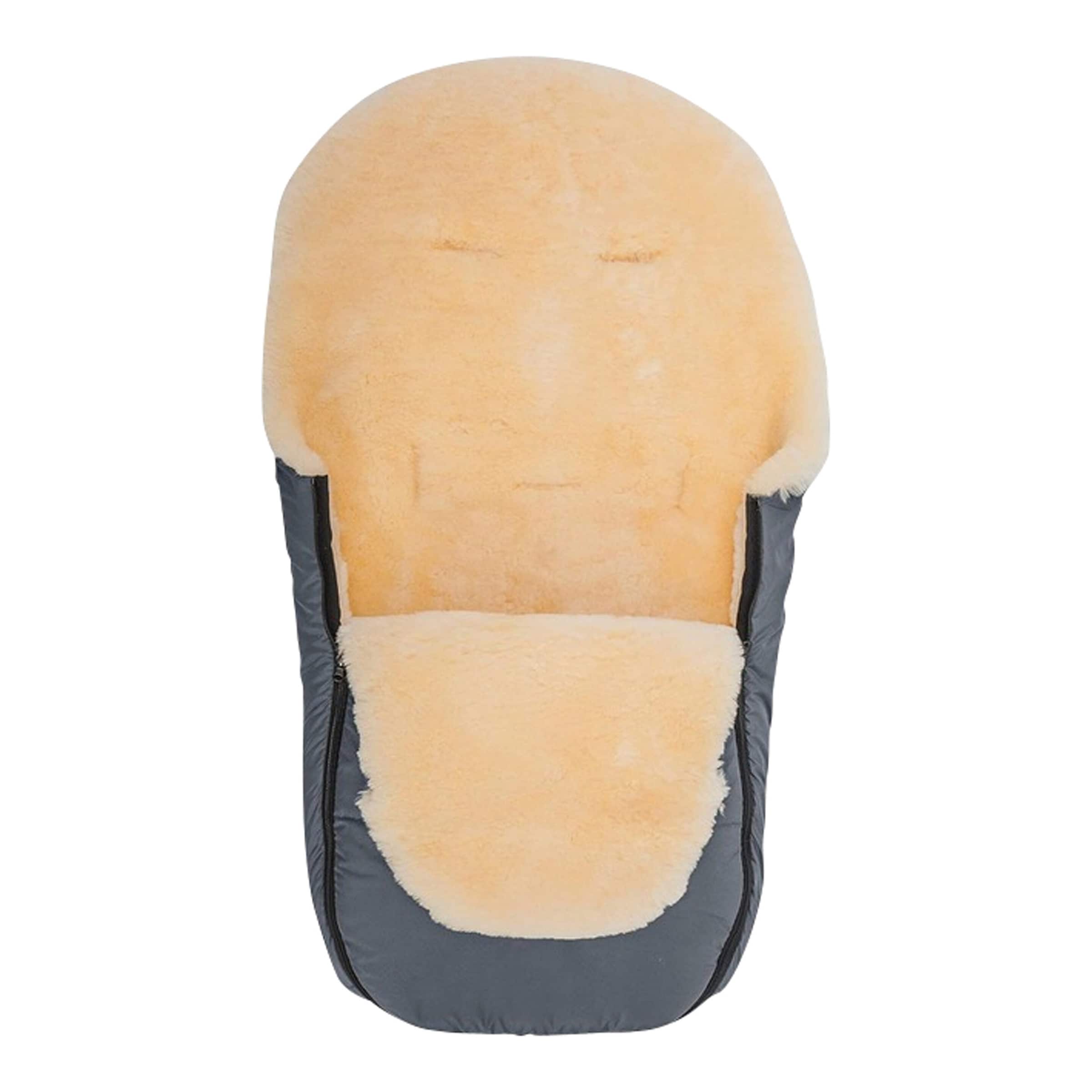 Altabebe Lammfellfußsack Nordkap für Kinderwagen grau