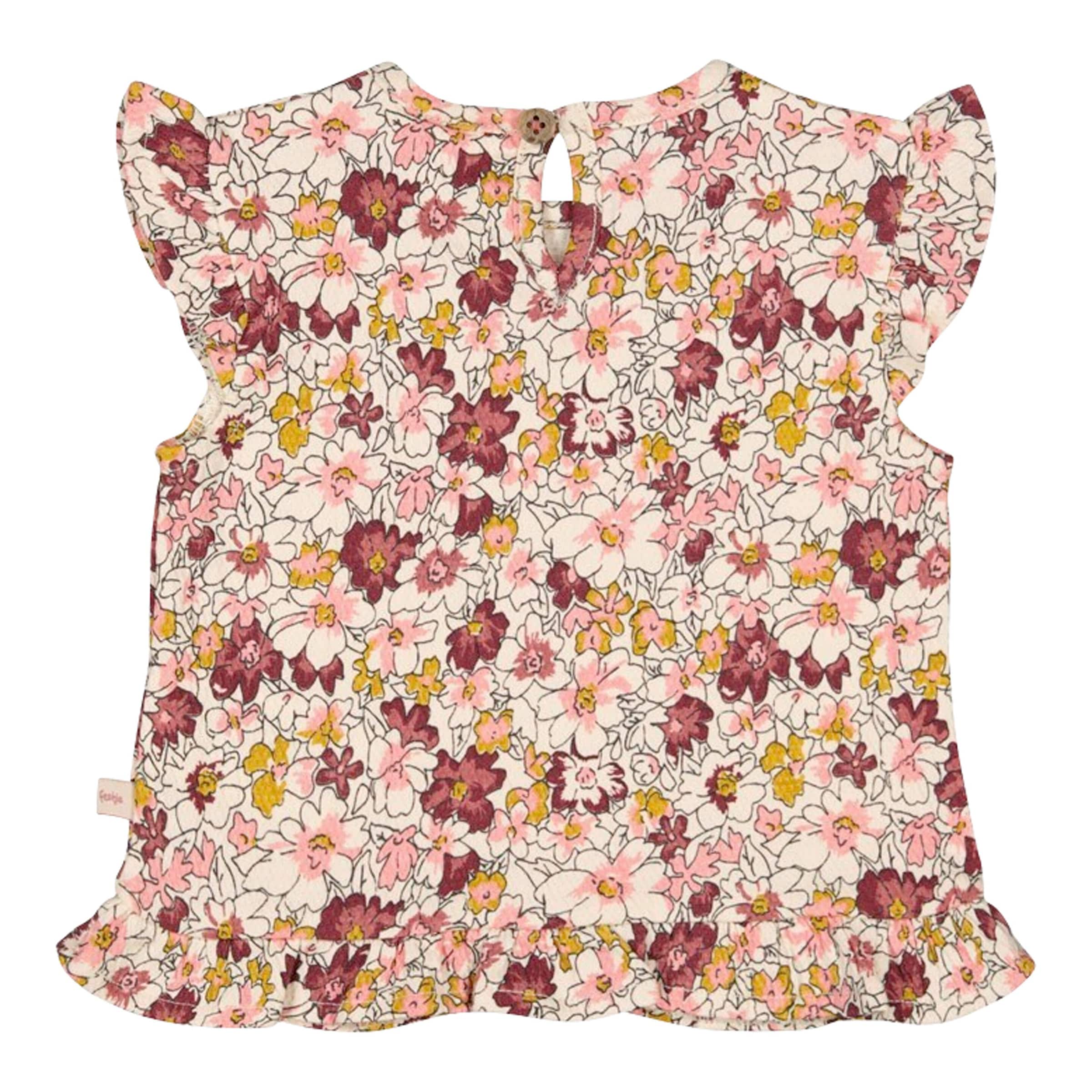 Feetje Krepp-T-Shirt Blumen Volant