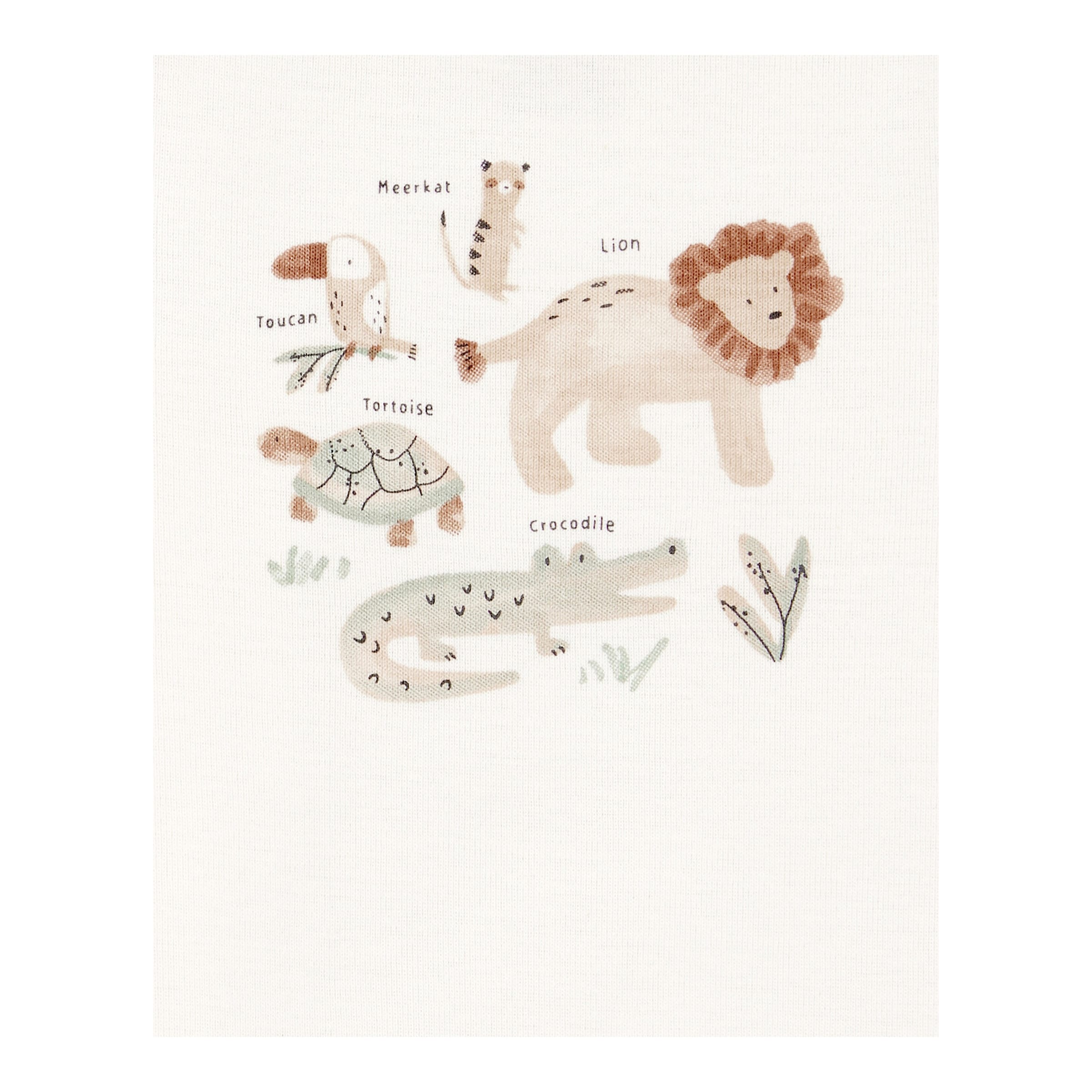 Carter's 3-tlg. Set Bodys kurzarm, Sweatjacke und Jogginghose Tiere Rippqualität