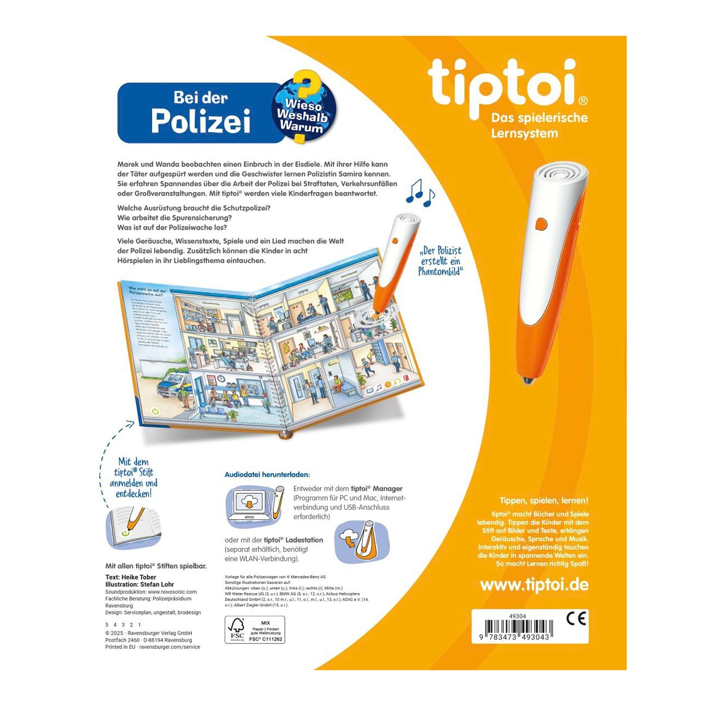 Ravensburger Tiptoi Sachbuch Wieso? Weshalb? Warum? Bei der Polizei