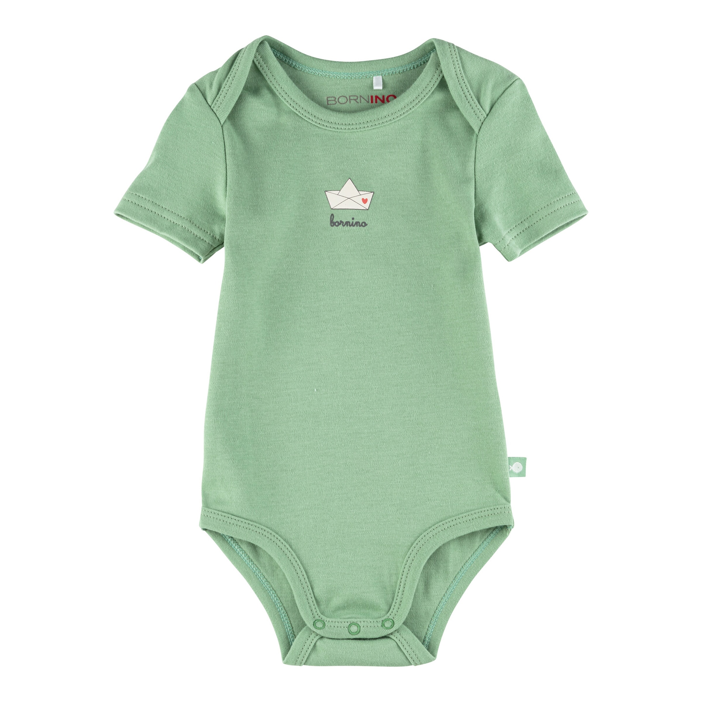 Bornino Summer Beach 2er-Pack Bodys kurzarm Fische Papierboot