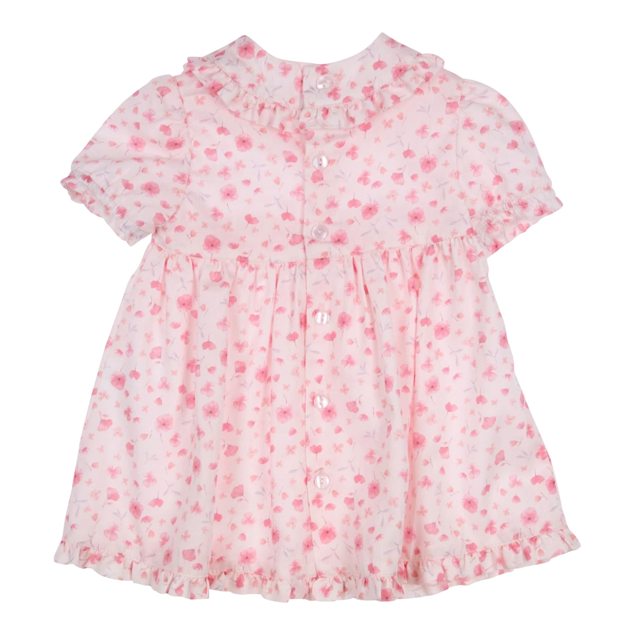 Gymp Kleid kurzarm Blumen Rüschen