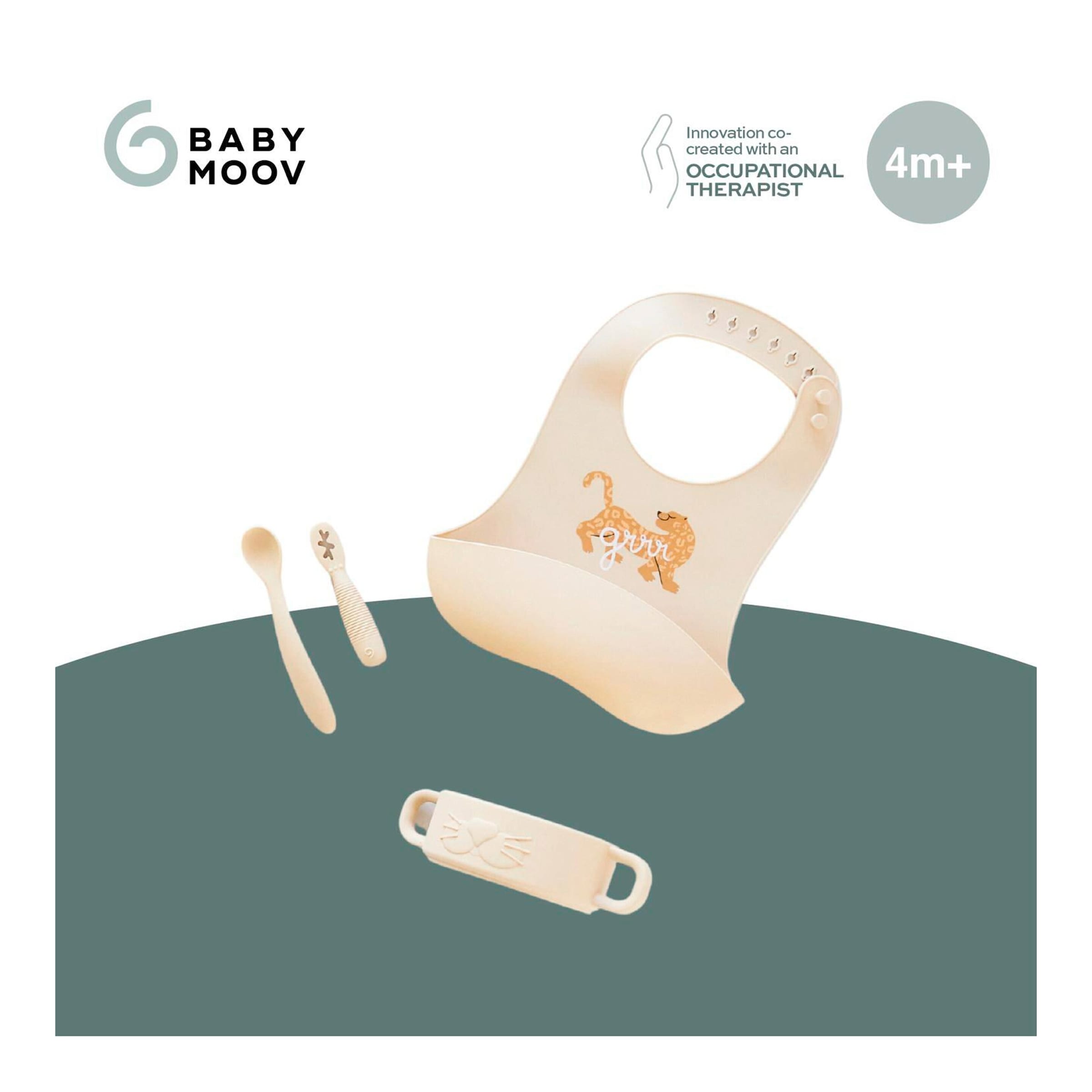 Babymoov 4-tlg. Geschirrset inkl. Silikon-Lätzchen