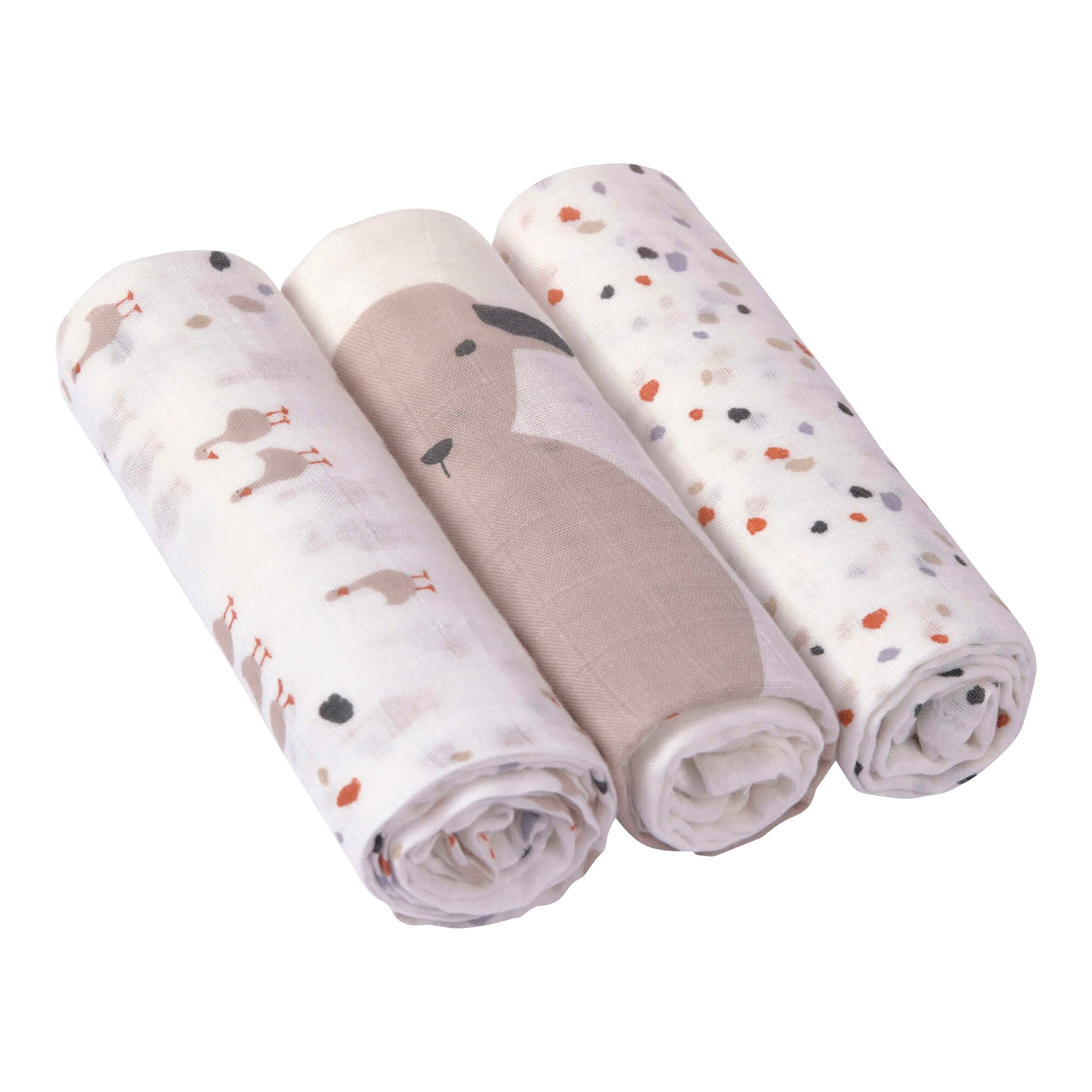 Lässig 3er-Pack Mullwindeln 80x80 cm Heavenly Soft Tiny Farmer