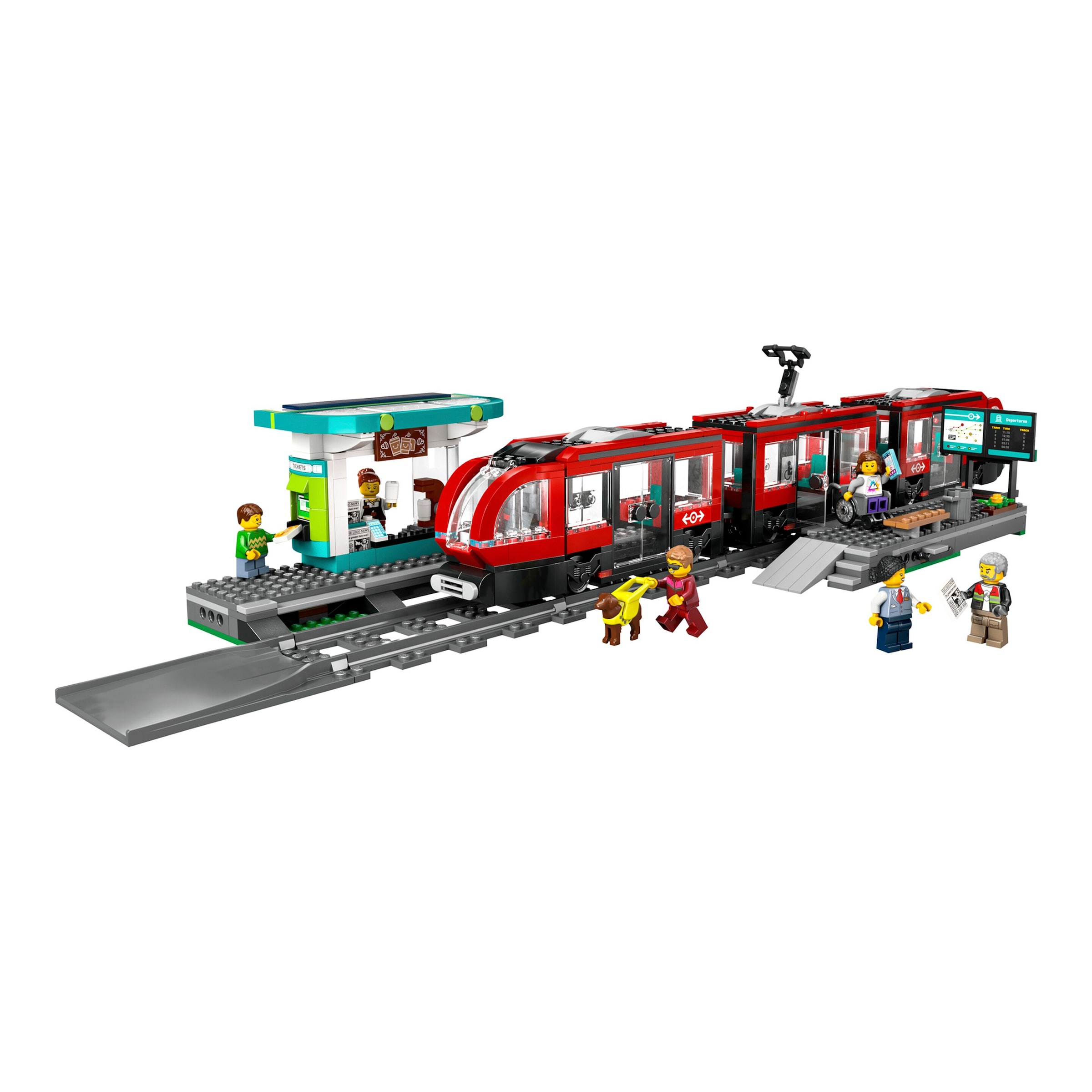 Lego® City 60423 Straßenbahn mit Haltestelle