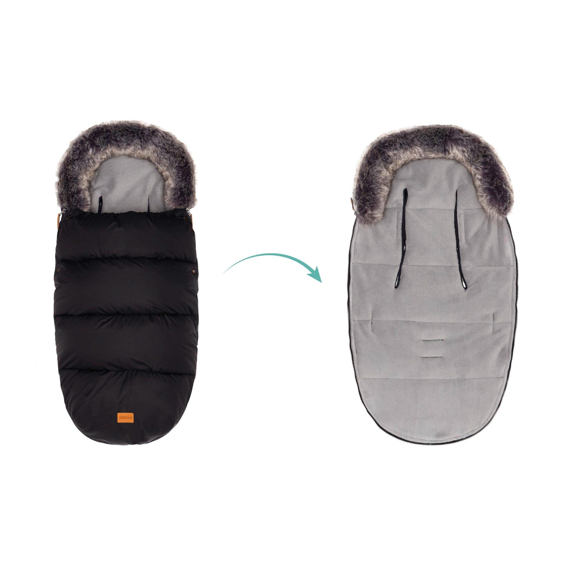 Fillikid Winterfußsack Manaslu schwarz