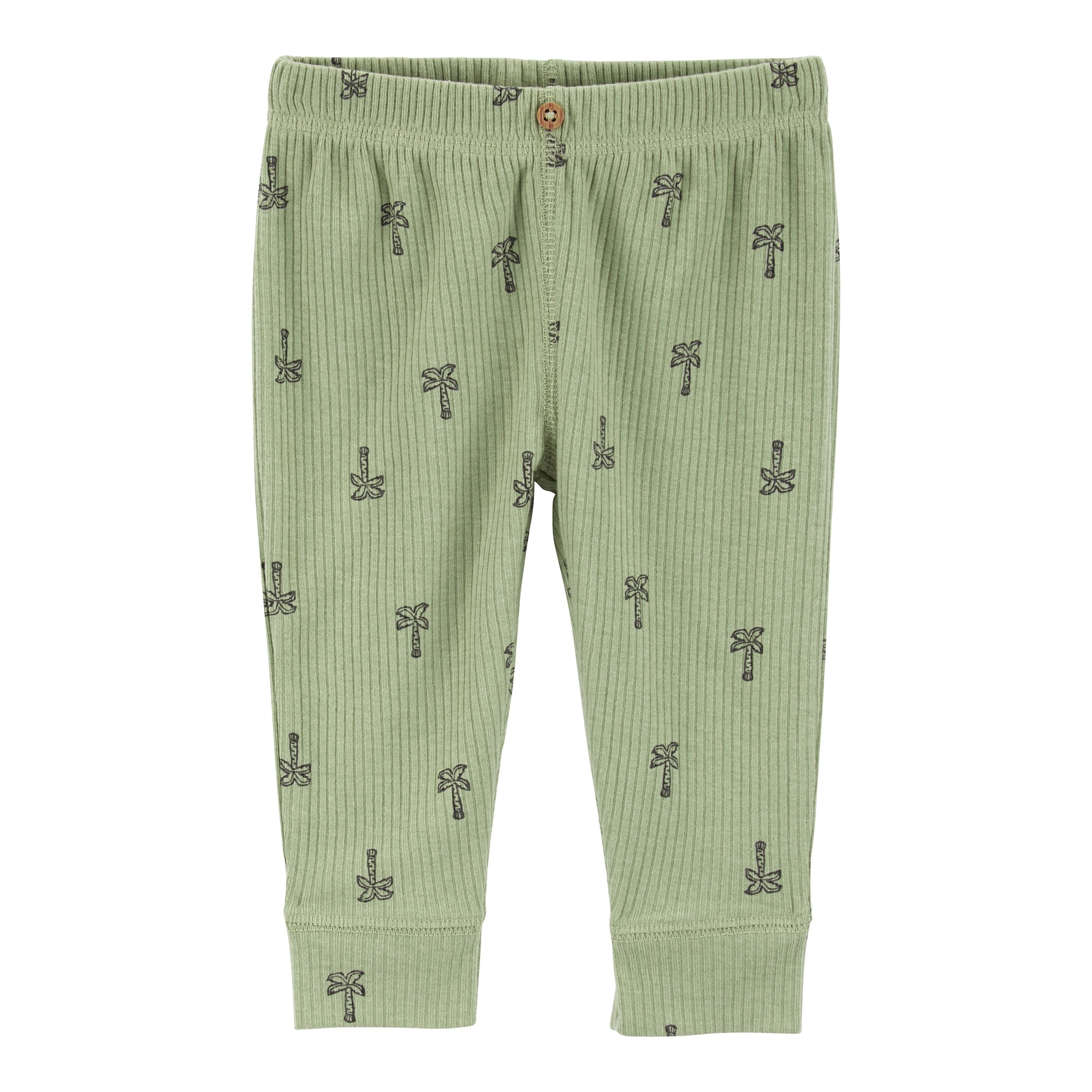 Carter's 3-tlg. Set Body kurzarm, Body ohne Arm und Jogginghose Rippqualität Palmen