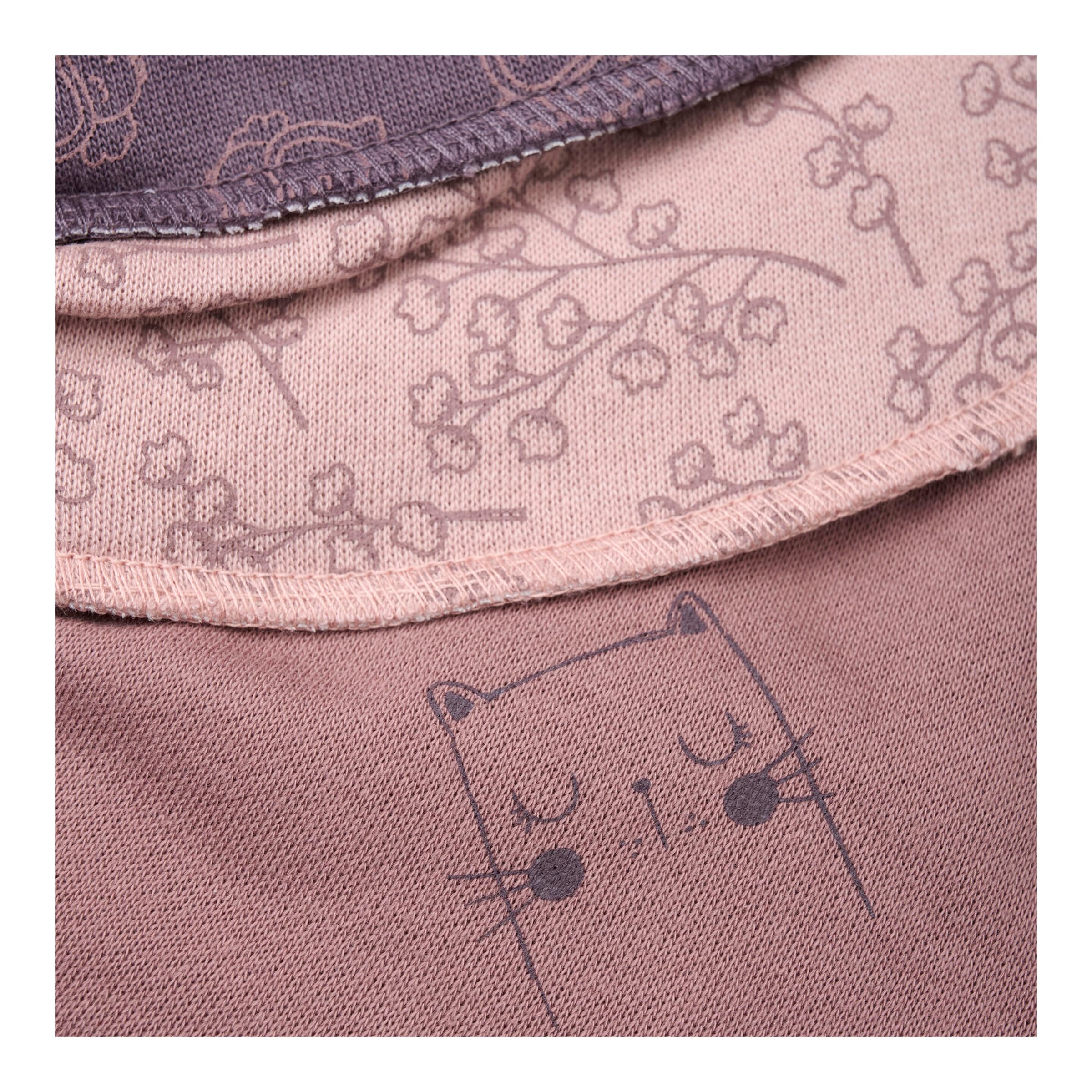 Pippi 3er-Pack Dreieckstücher Blumen Eulen