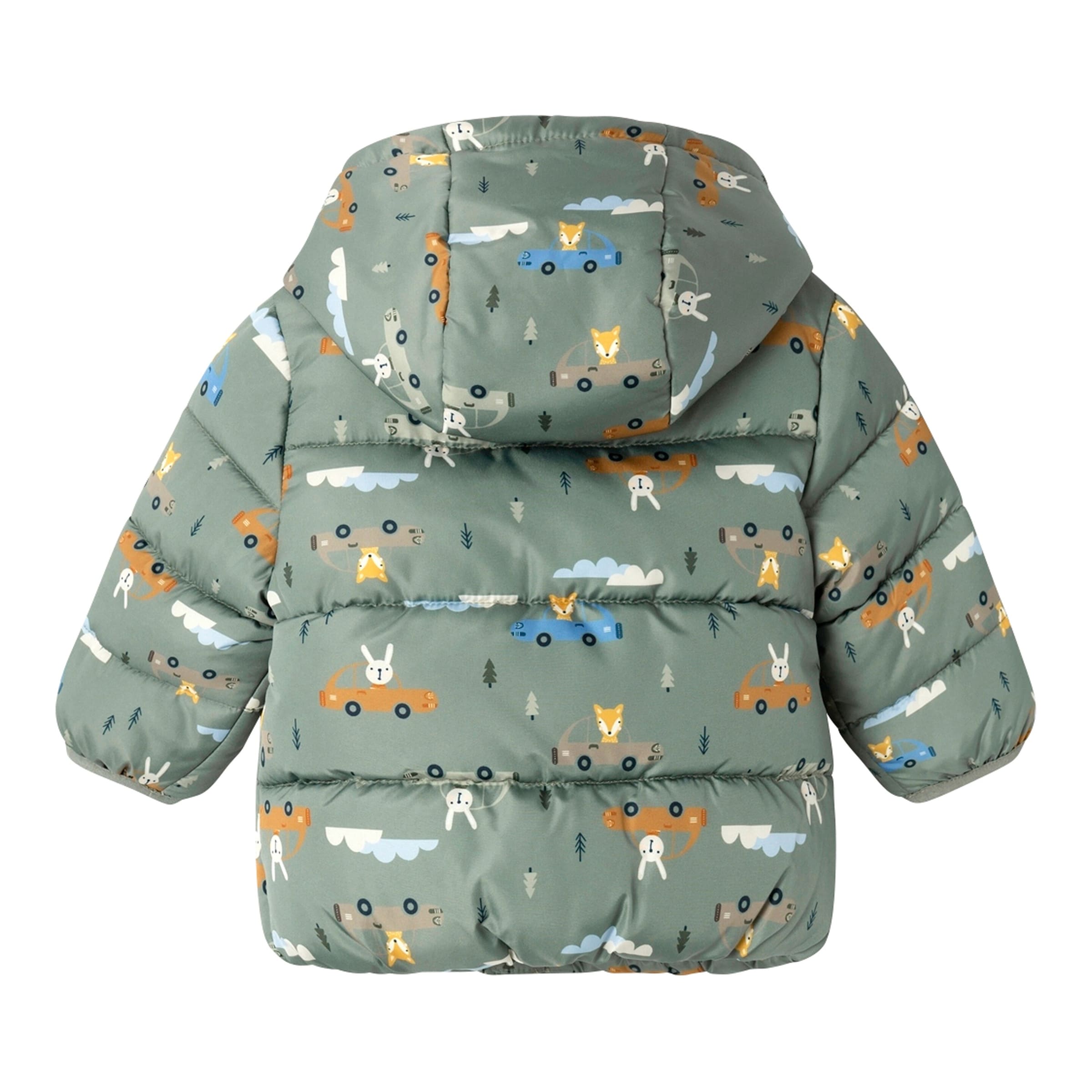 Name It Steppjacke mit Kapuze Tiere Autos