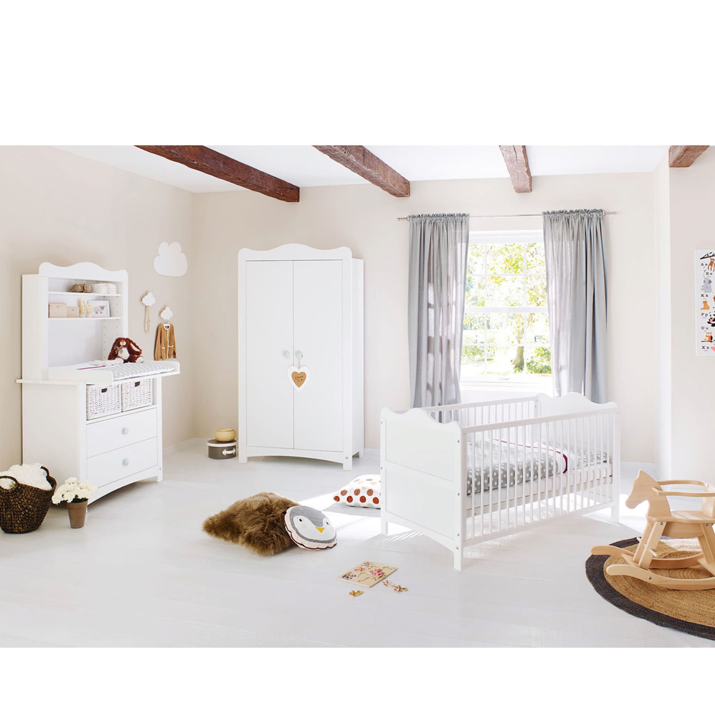 Pinolino 3-tlg. Babyzimmer Florentina breit mit Regal