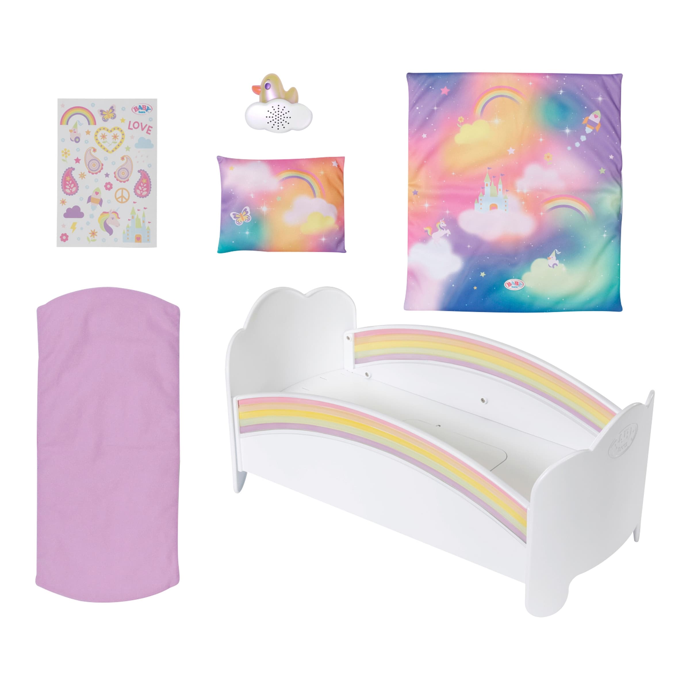 Zapf Creation Baby Born Puppen Bett Regenbogen