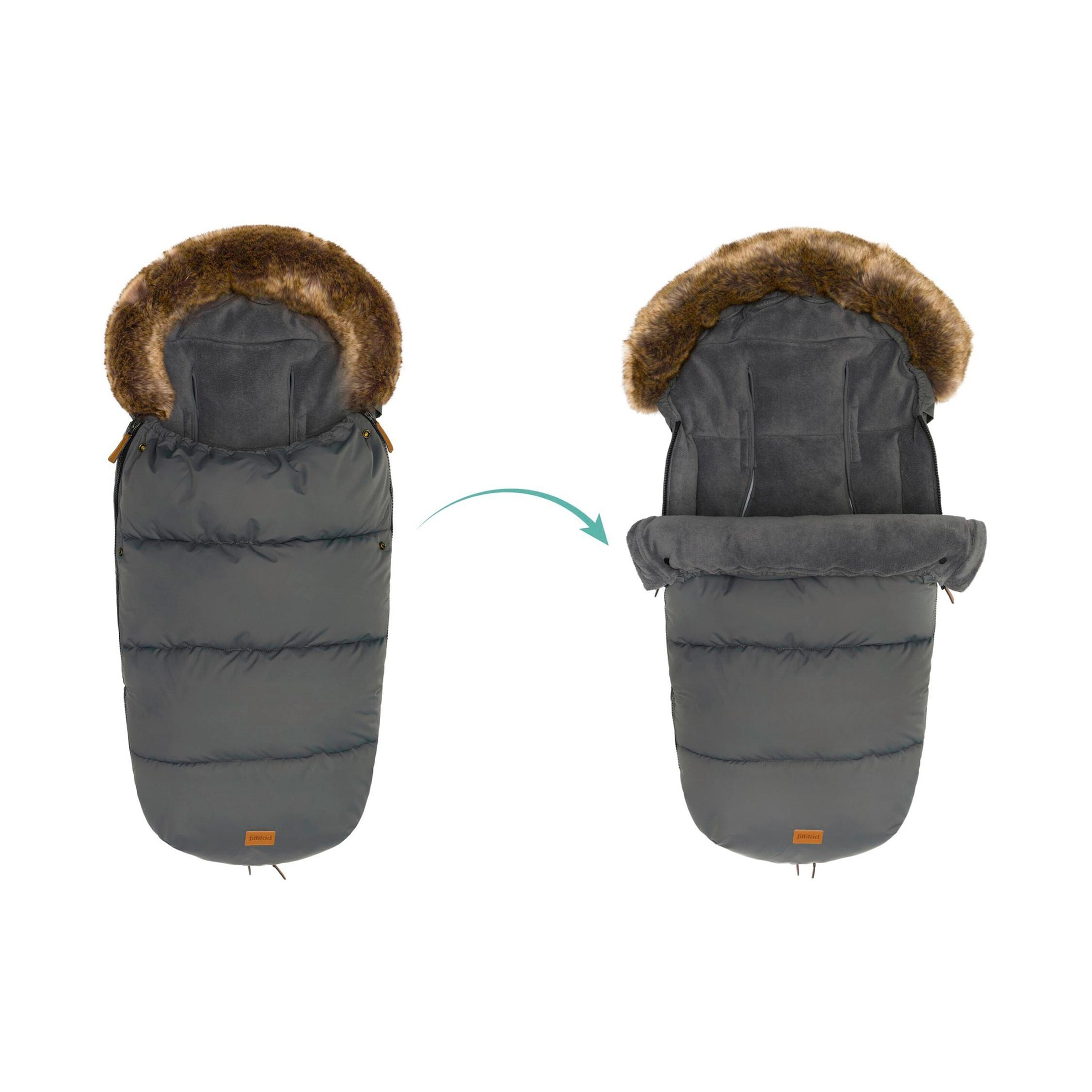 Fillikid Winterfußsack Manaslu grau