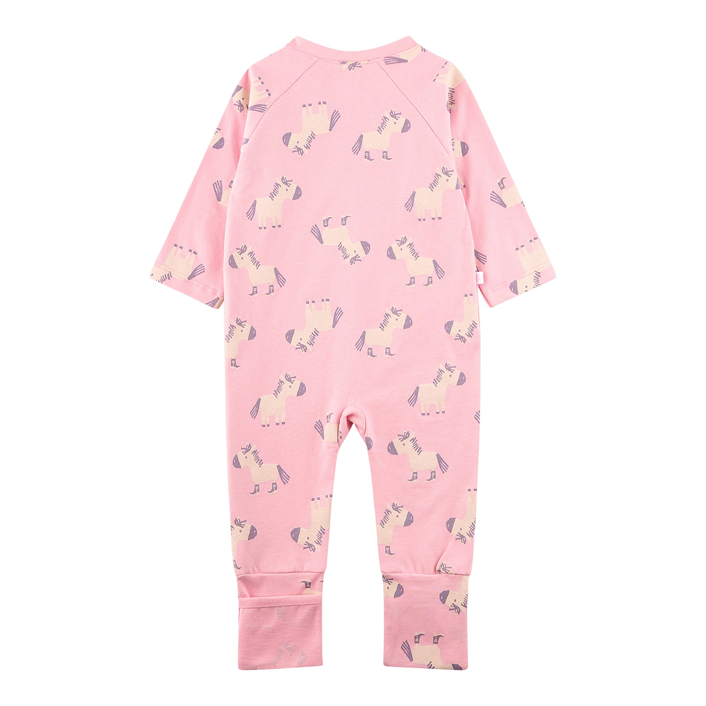 Sanetta Schlafoverall mit Klappfuß Pferde