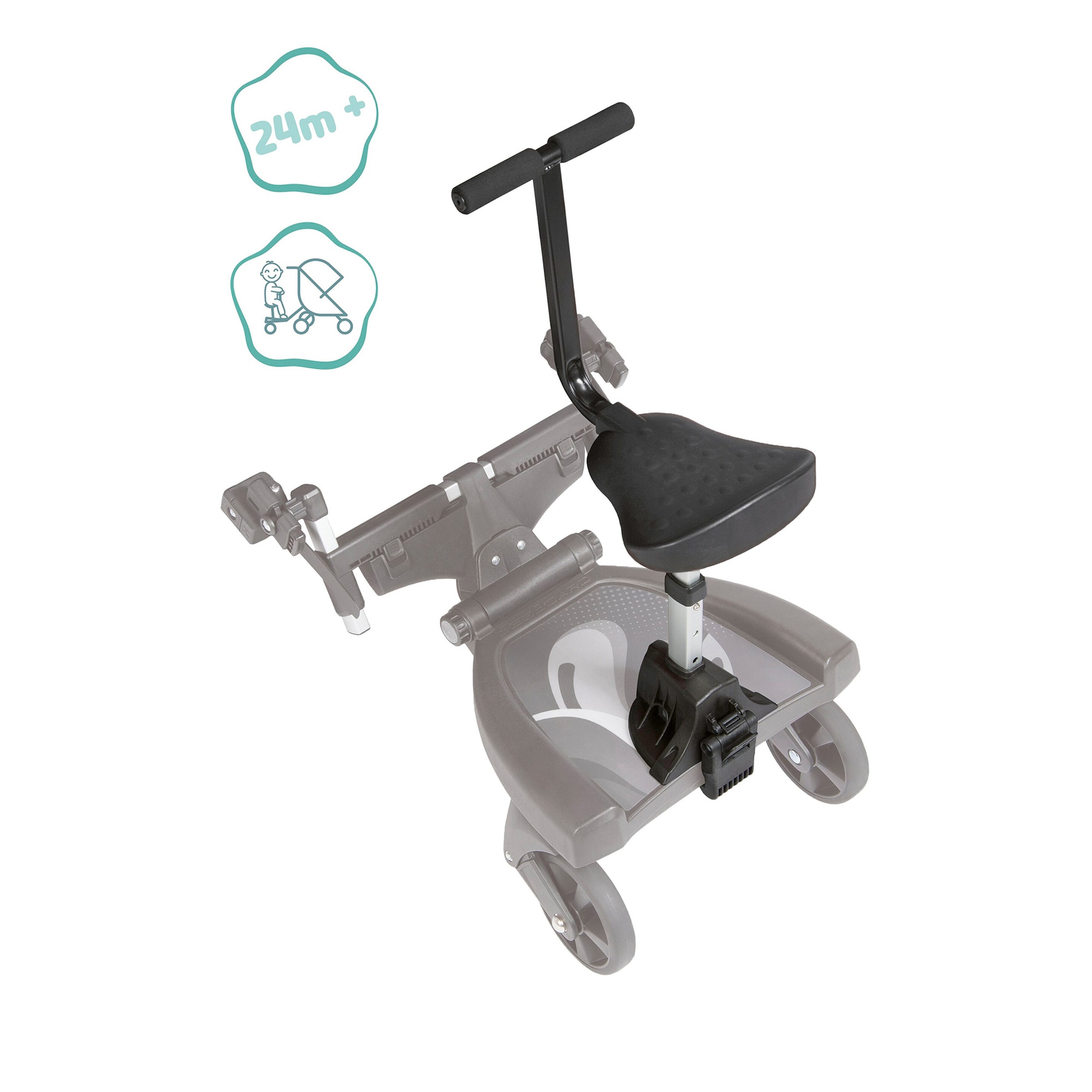 Fillikid Zusatzsitz für Buggy-Board Filliboard für Kinderwagen schwarz