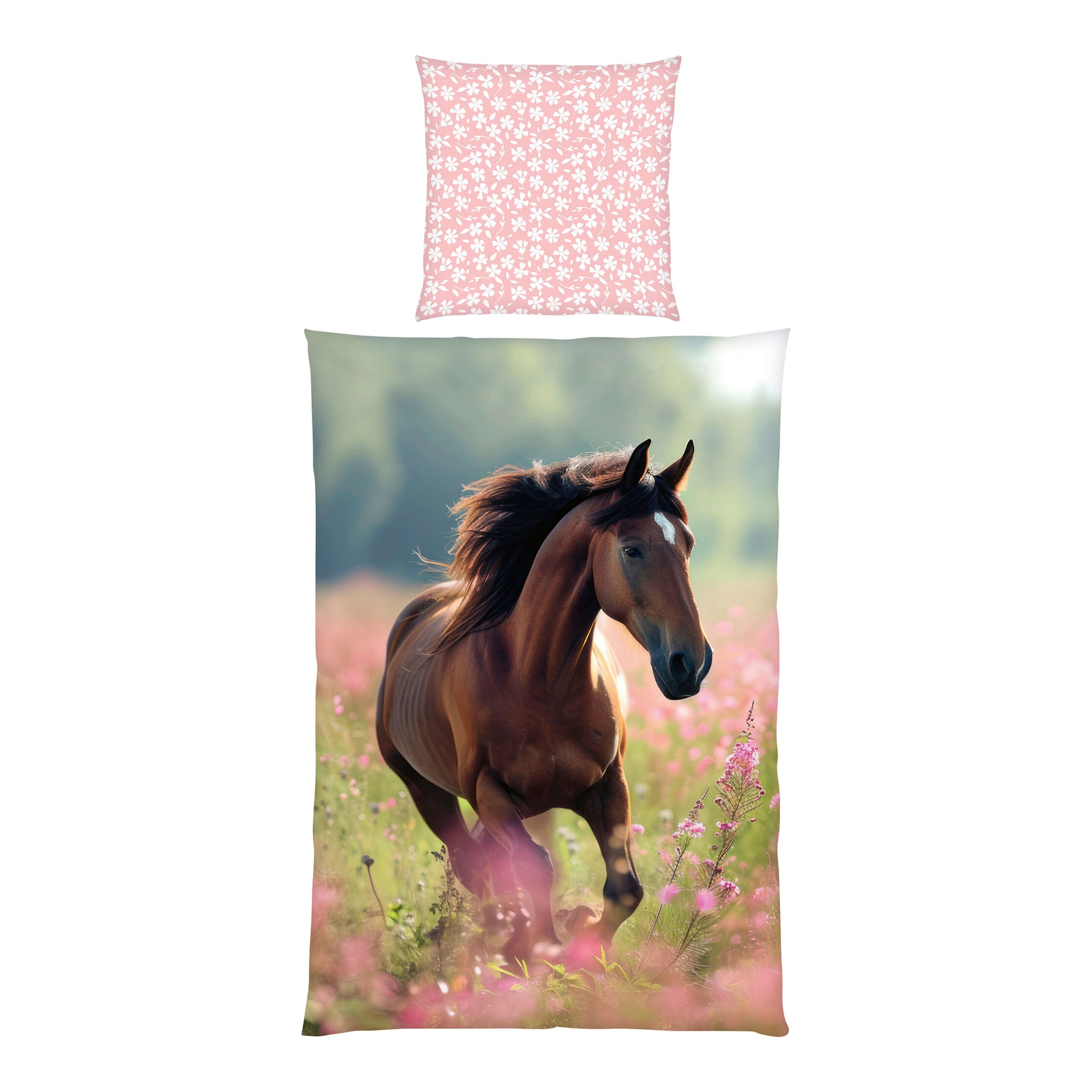 Herding Renforcé Wende-Bettwäsche Pferd 80x80 / 135x200 cm