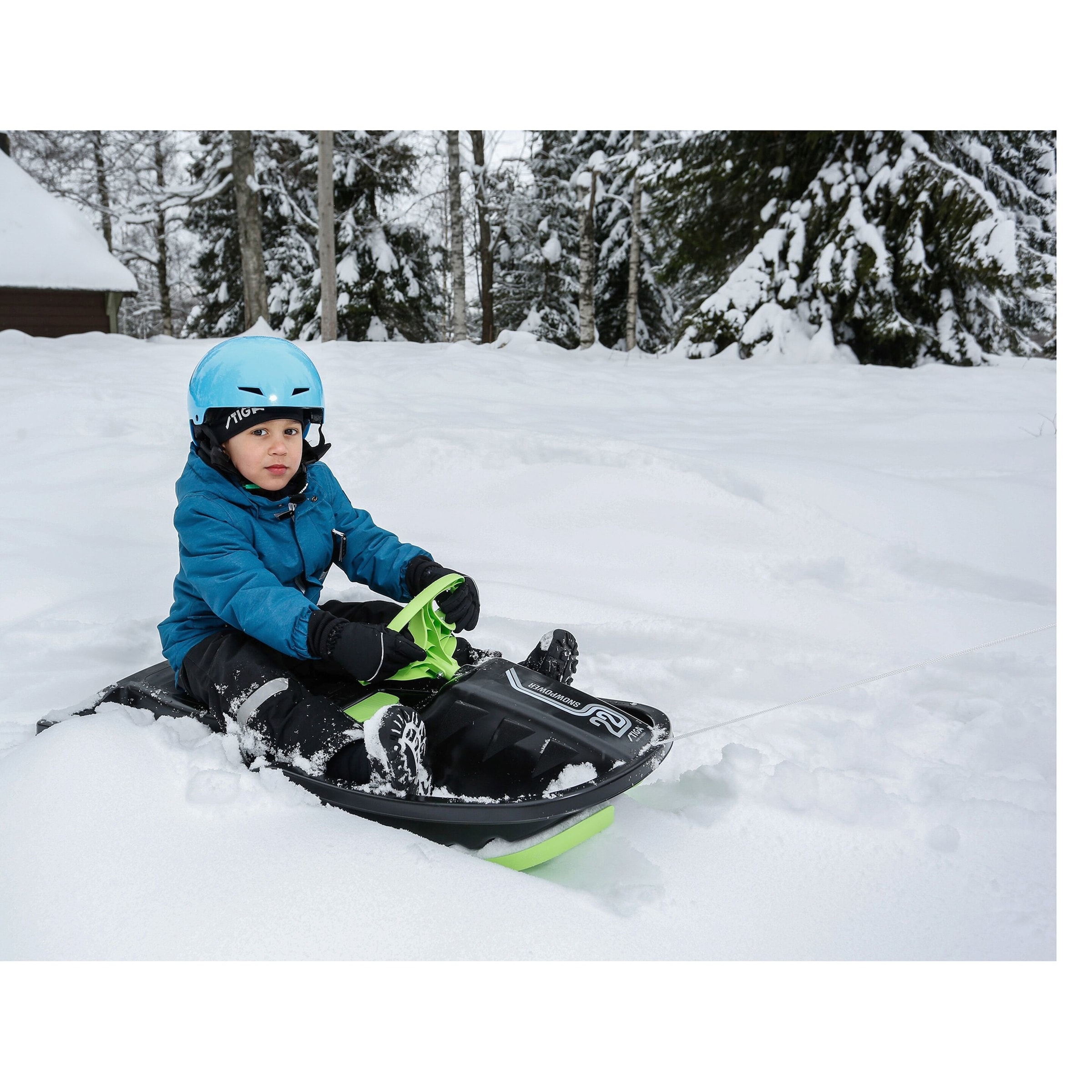 Stiga Schlitten Snowpower mit Bremse & Lenkrad