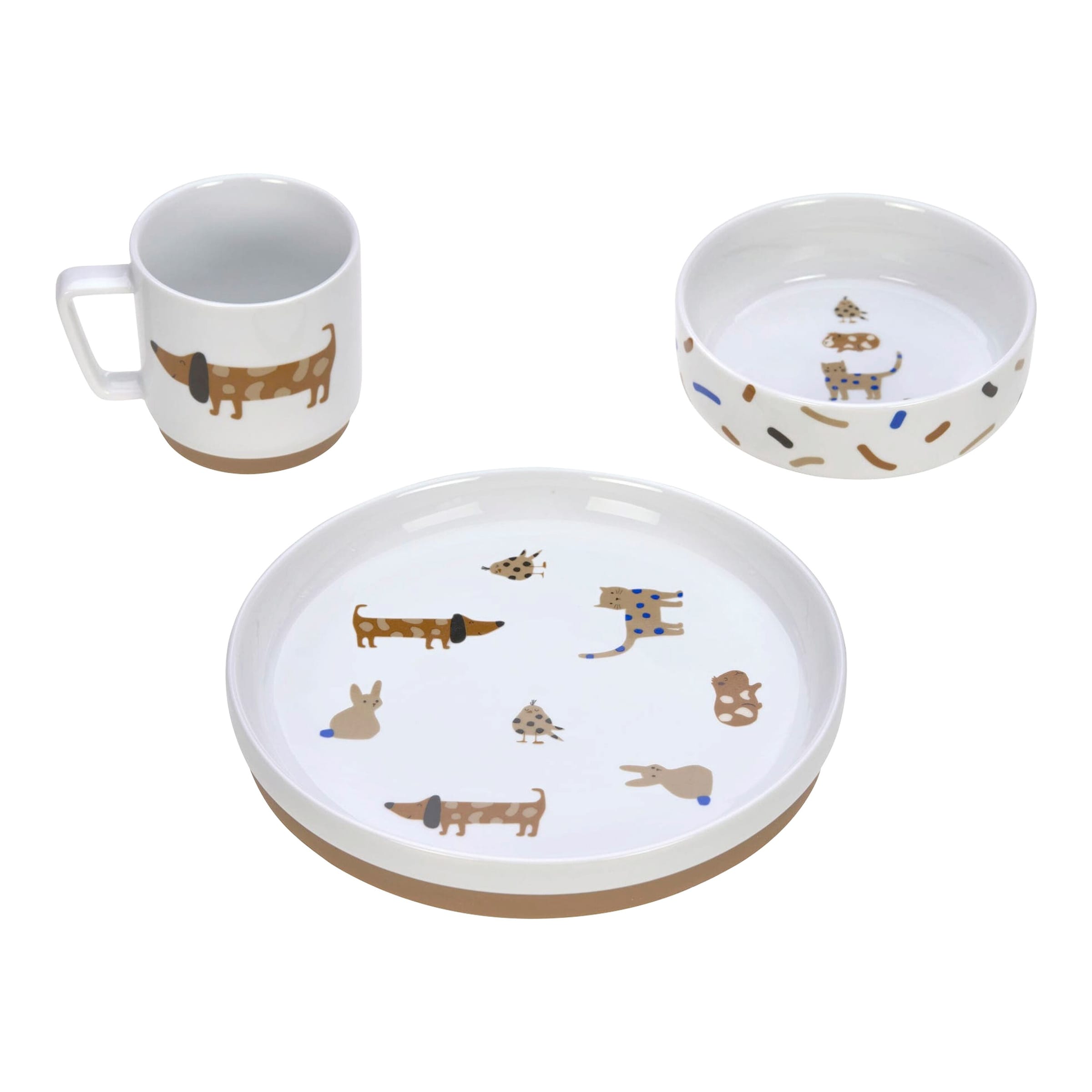 Lässig 3-tlg. Geschirrset Porzellan
