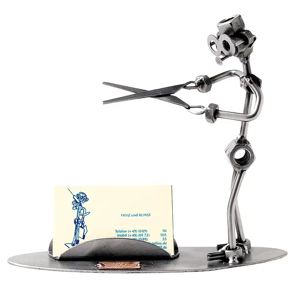 Schraubenmann - Friseur mit Visitenkartenfach