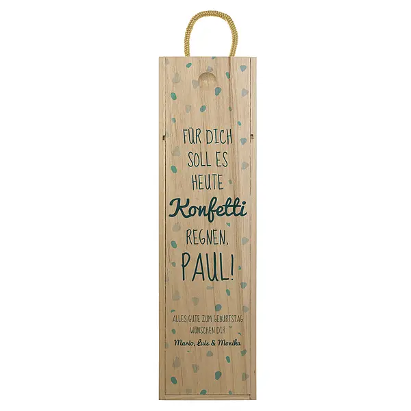 Dekorative Weinkiste zum Geburtstag Design 1