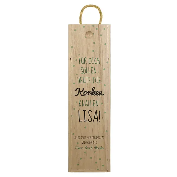 Schöne Geschenkidee - Weinkiste zum Geburtstag Design 3