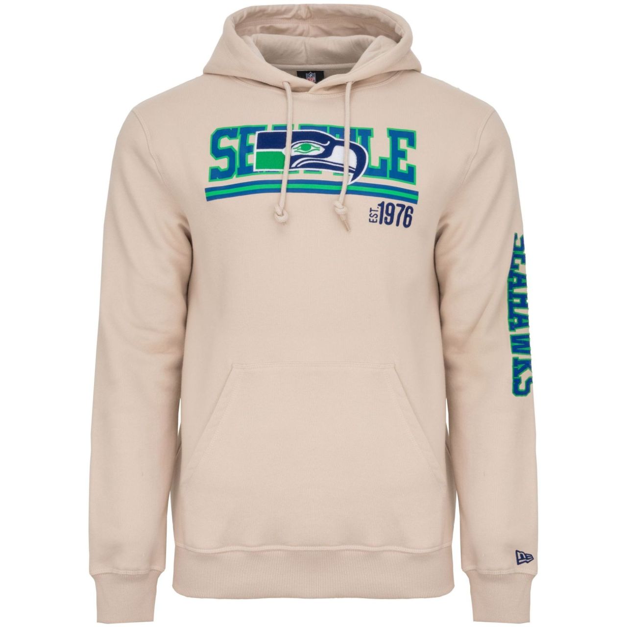 New Era Fleece Hoody - NFL SIDELINE Seattle Seahawks stone