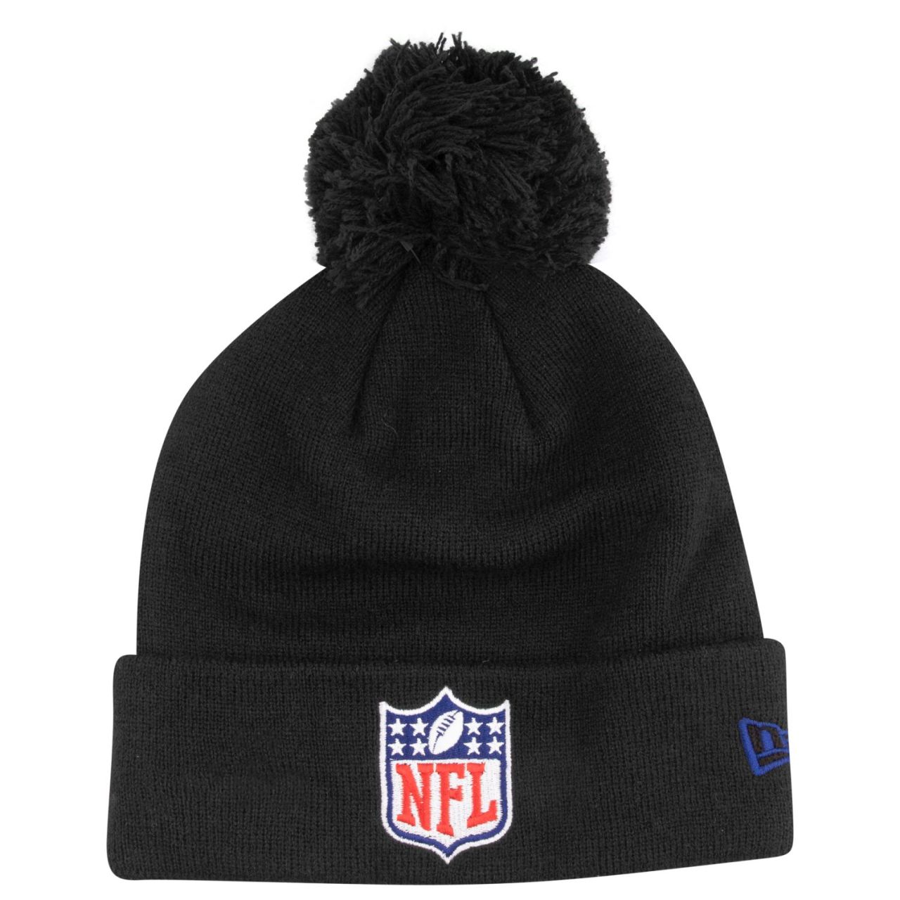New Era Pom Wintermütze CUFF Beanie - NFL SHIELD schwarz