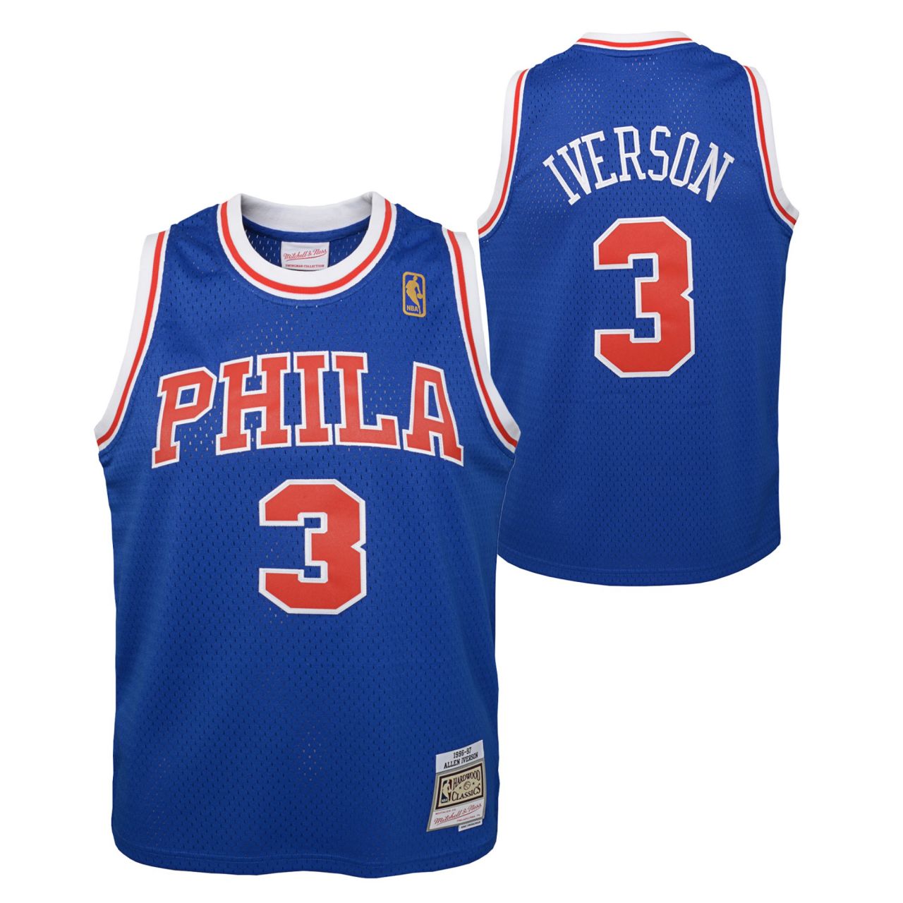 Swingman Kinder Jersey Philadelphia 76ers 1996 Allen Iverson