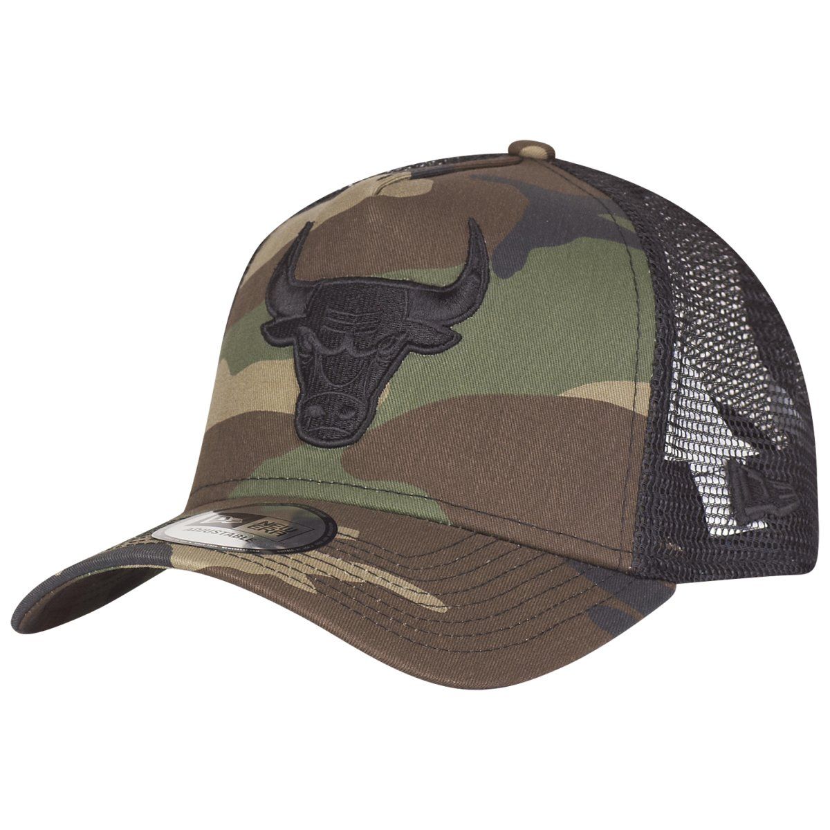 New Era Adjustable Trucker Cap - Chicago Bulls wood camo