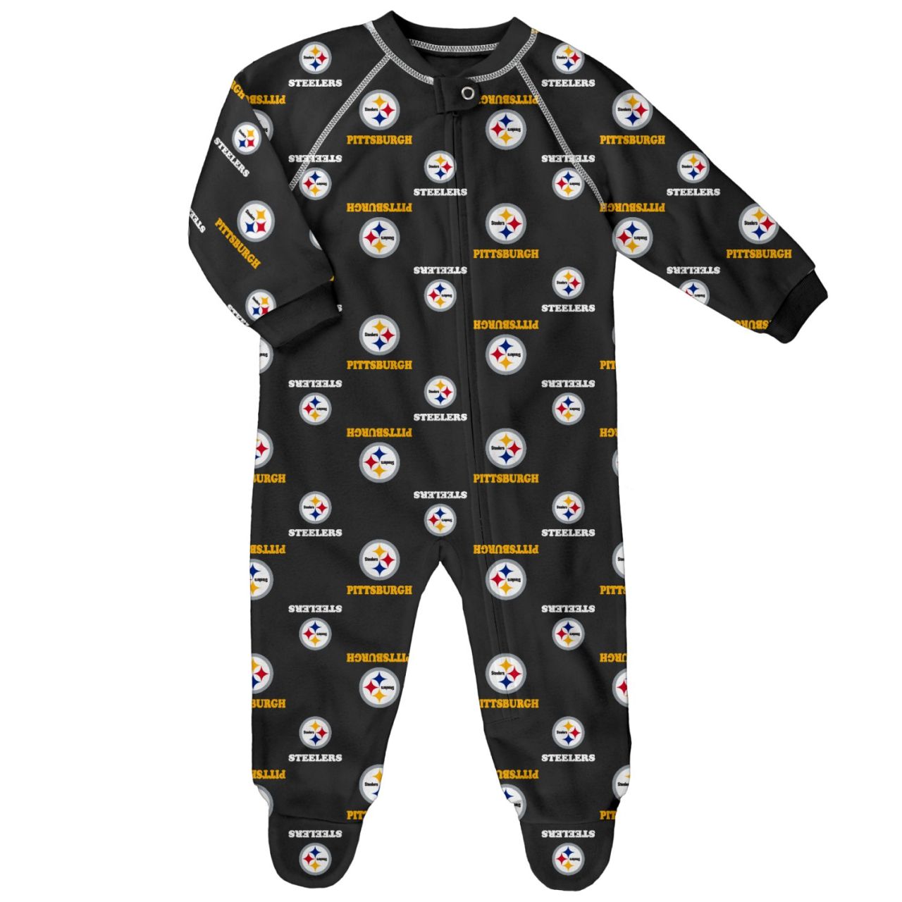 NFL Baby Zip Strampler - RAGLAN Pittsburgh Steelers