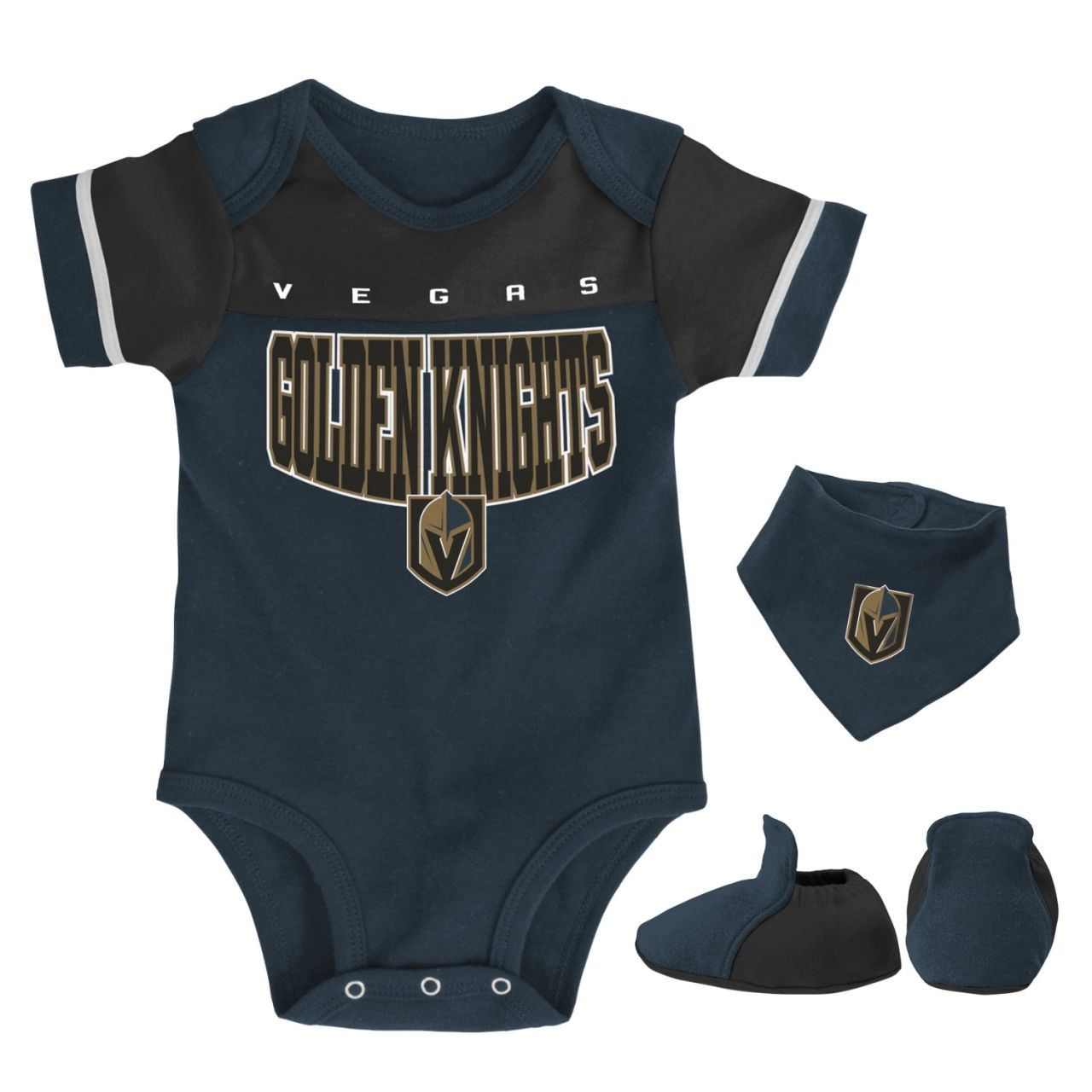 Outerstuff Baby Bib & Bootie Set Vegas Golden Knights