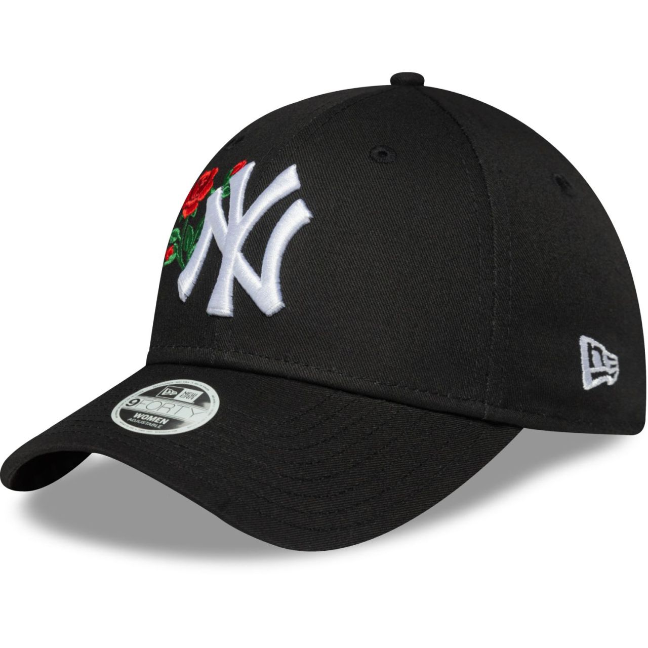 New Era 9Forty Damen Cap - ROSES New York Yankees schwarz