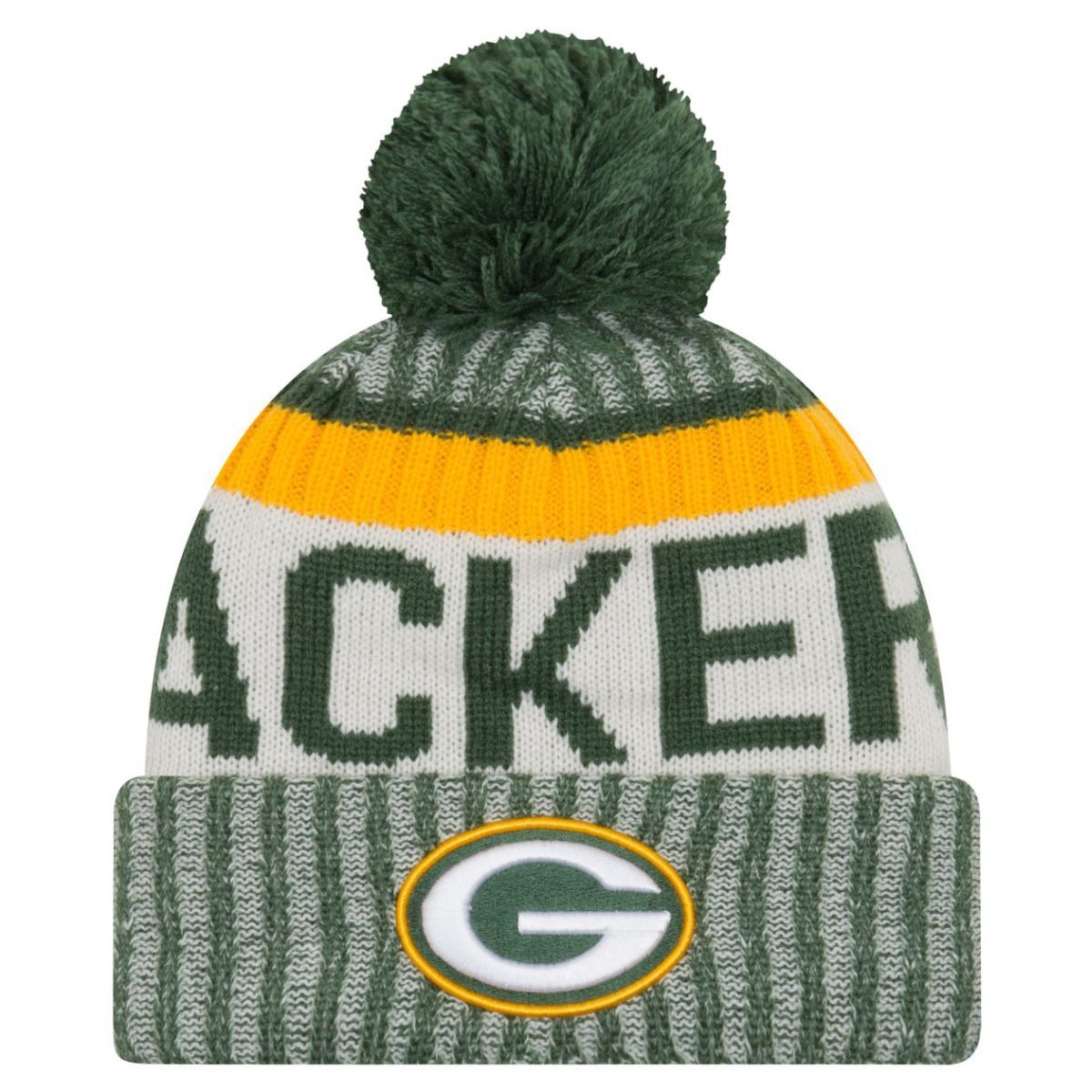 New Era NFL SIDELINE Bobble Winter Mütze - Green Bay Packers