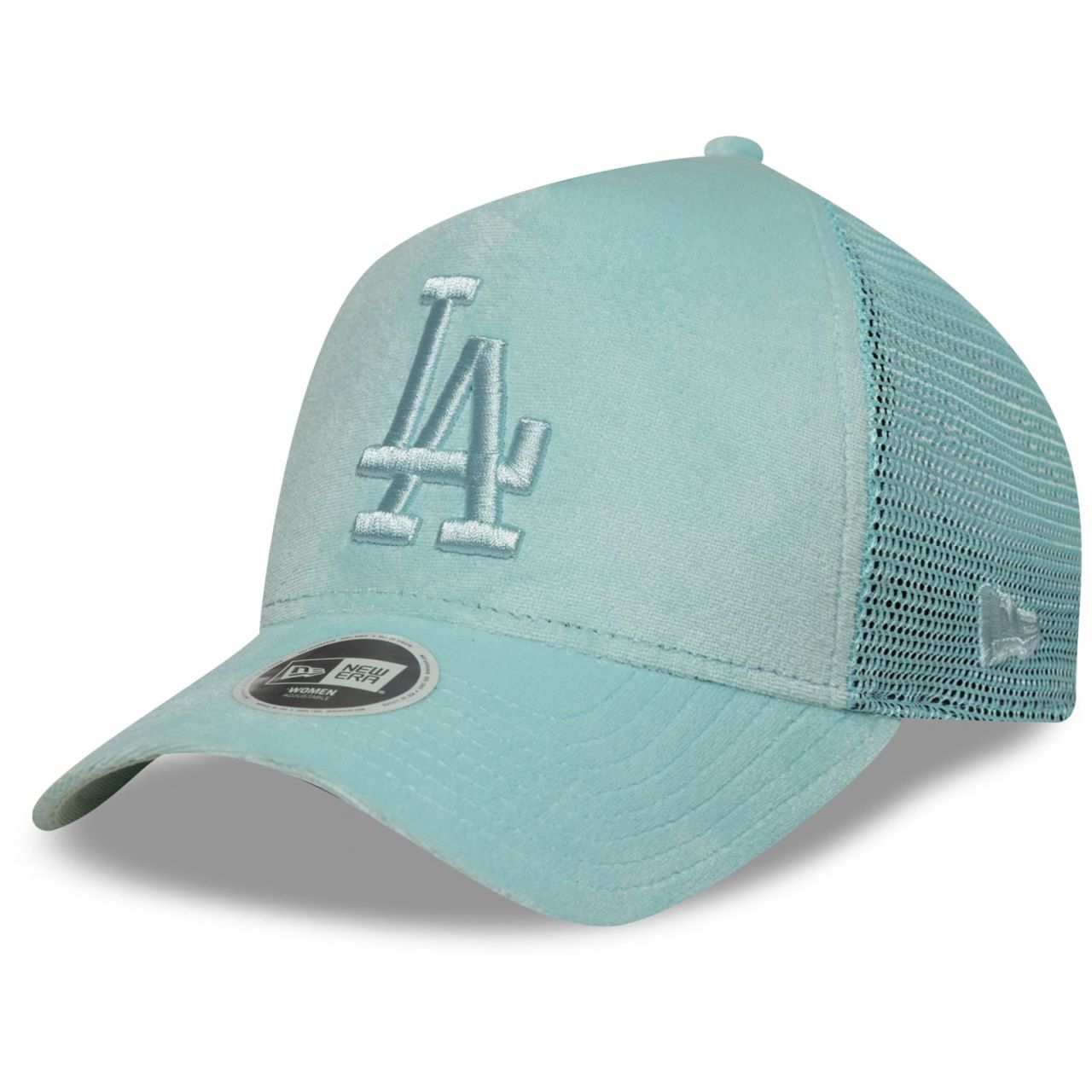 New Era Trucker Damen Cap - VELOUR Los Angeles Dodgers sky