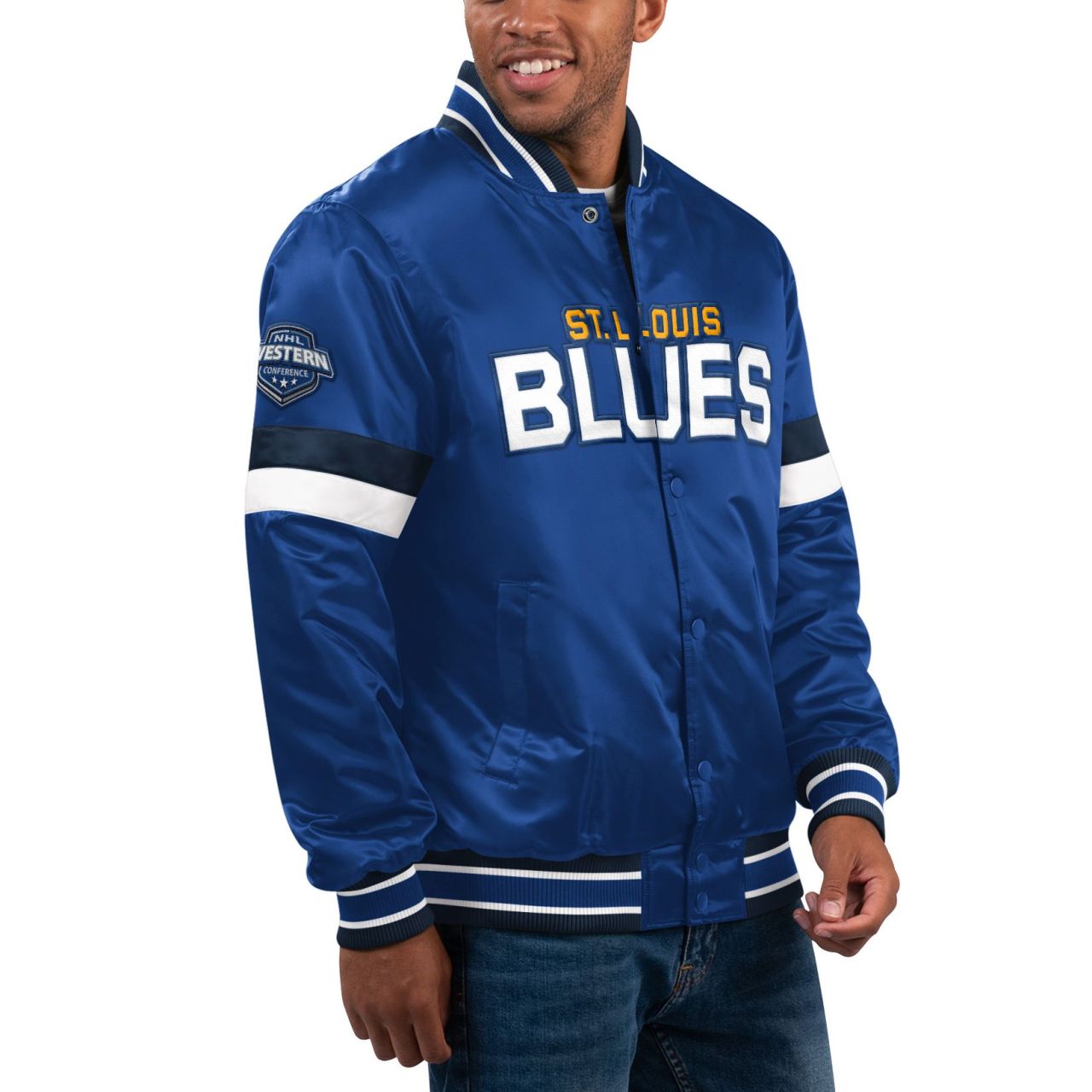 STARTER NHL St. Louis Blues HOMEGAME Varsity Satin Jacke