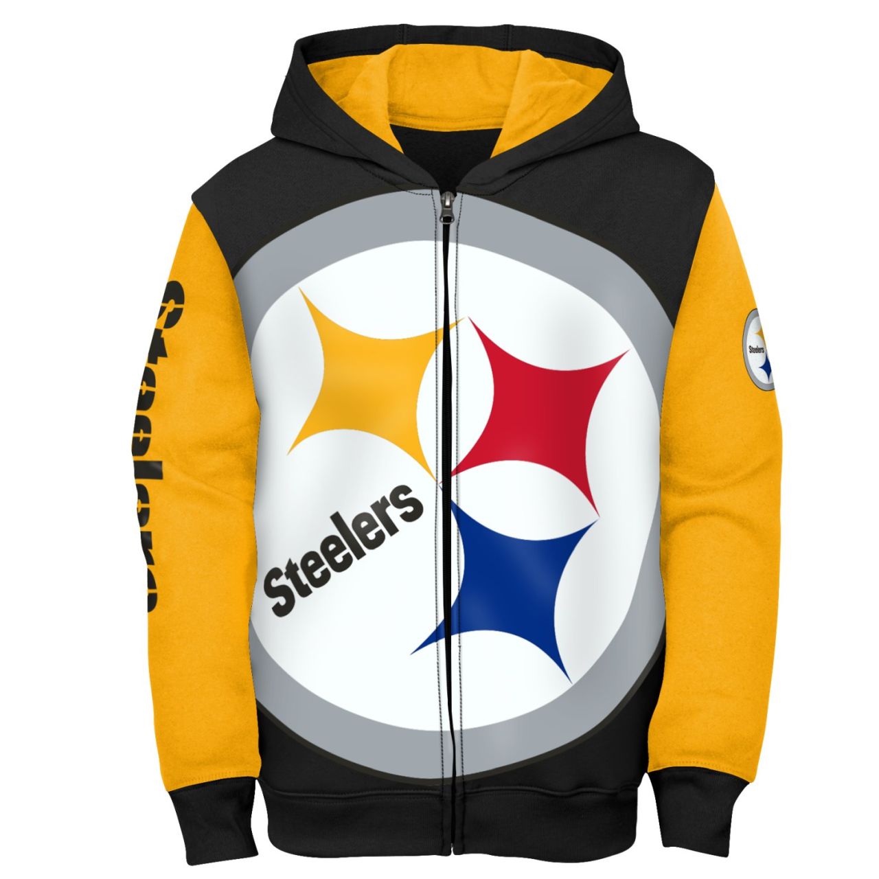 NFL Kinder Zip Hoody - POSTER Pittsburgh Steelers