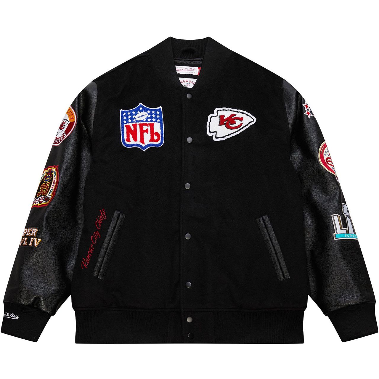 Mitchell & Ness Varsity Jacke BLACK Kansas City Chiefs