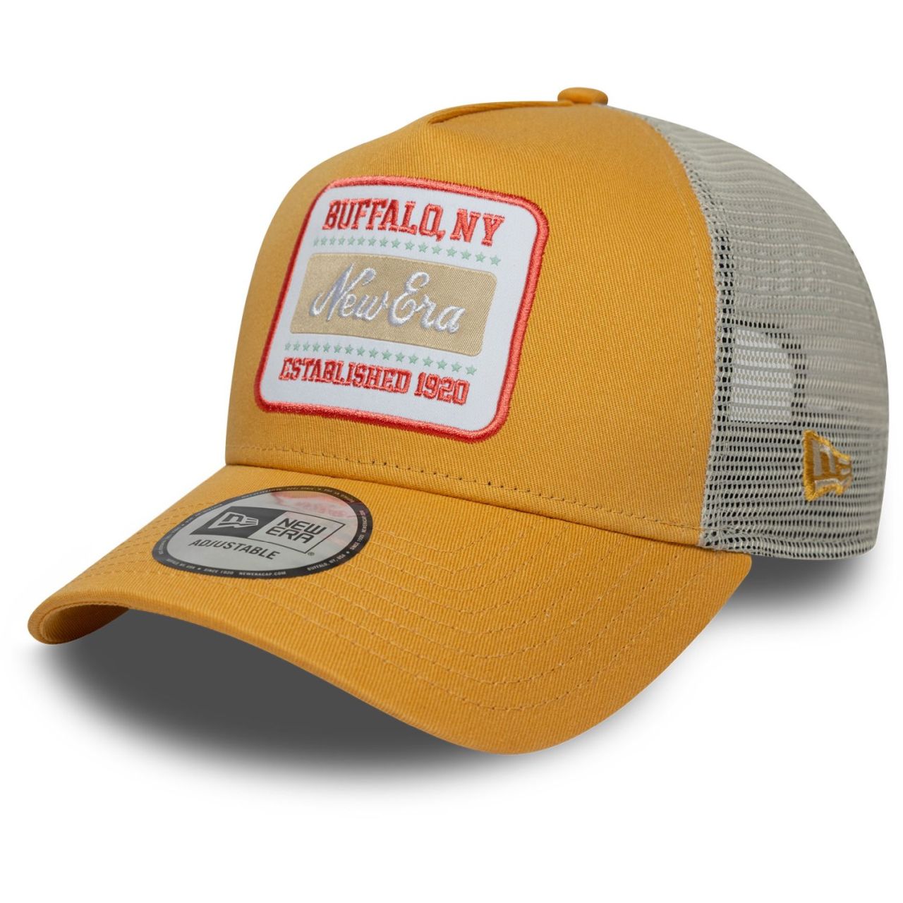 New Era A-Frame Trucker Cap - BRAND PATCH gold
